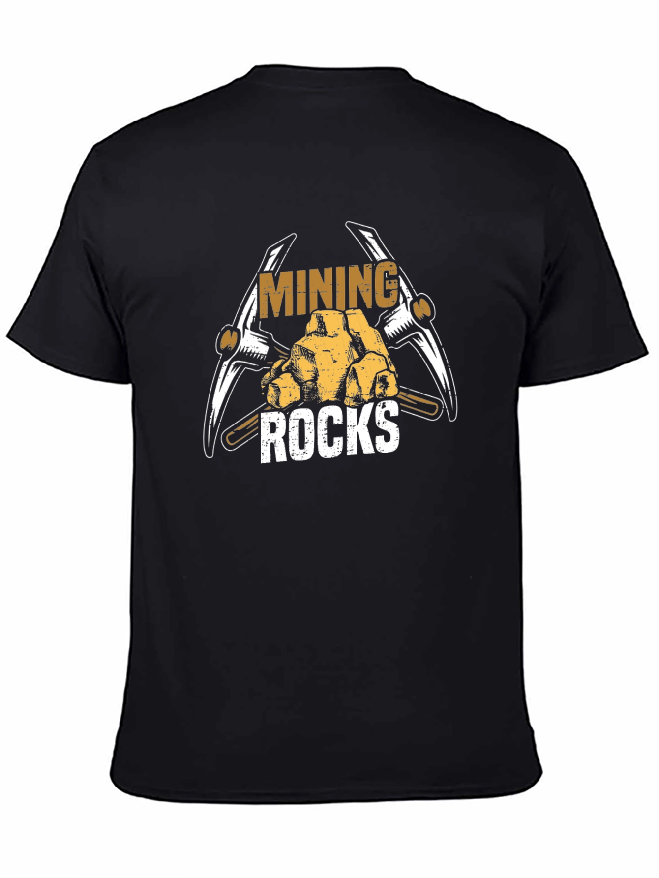 Mining Rocks Graphic T-Shirt - Black
