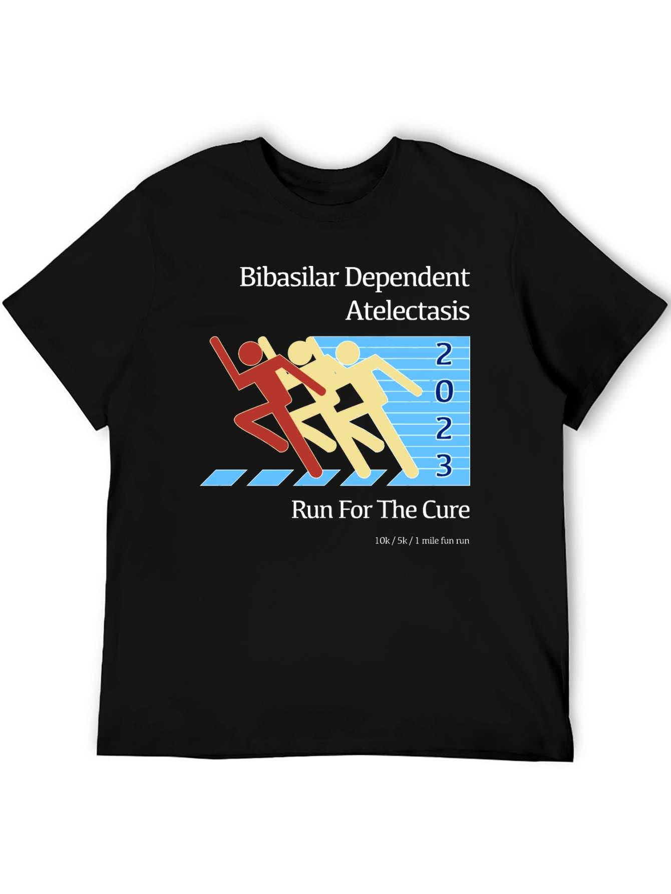 Atelectasis Run for the Cure Black T-Shirt