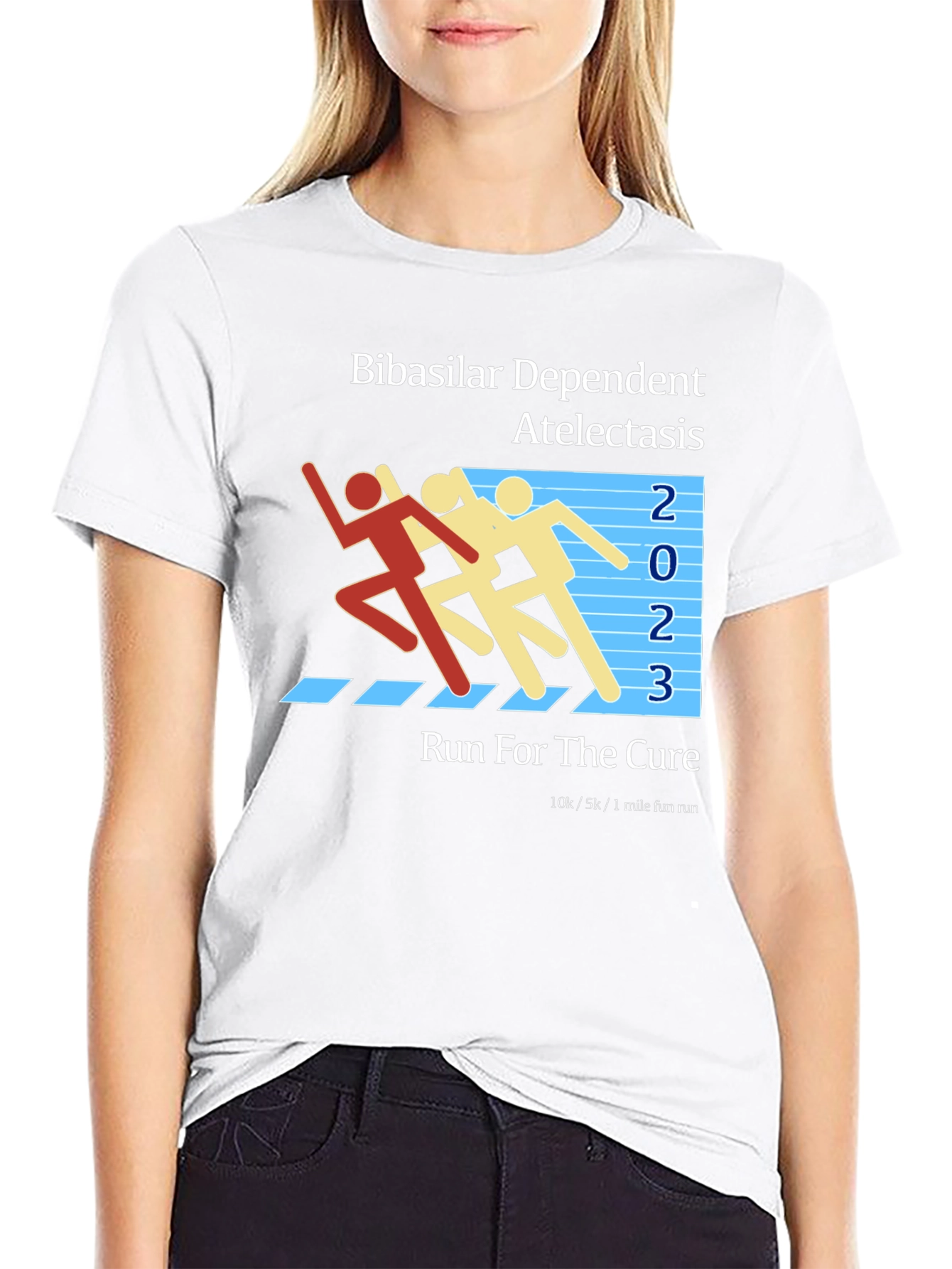 Atelectasis Run for the Cure Black T-Shirt