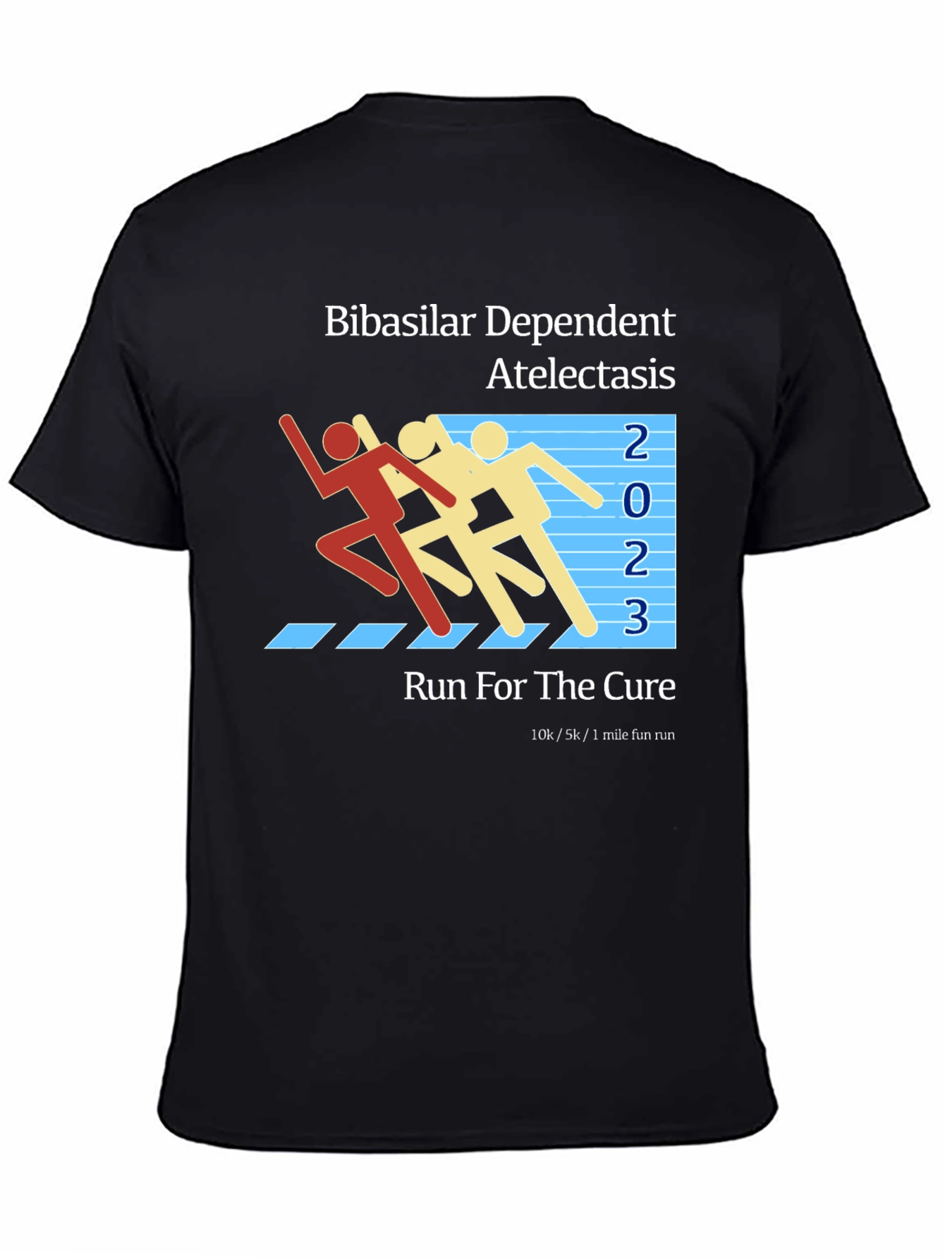 Atelectasis Run for the Cure Black T-Shirt