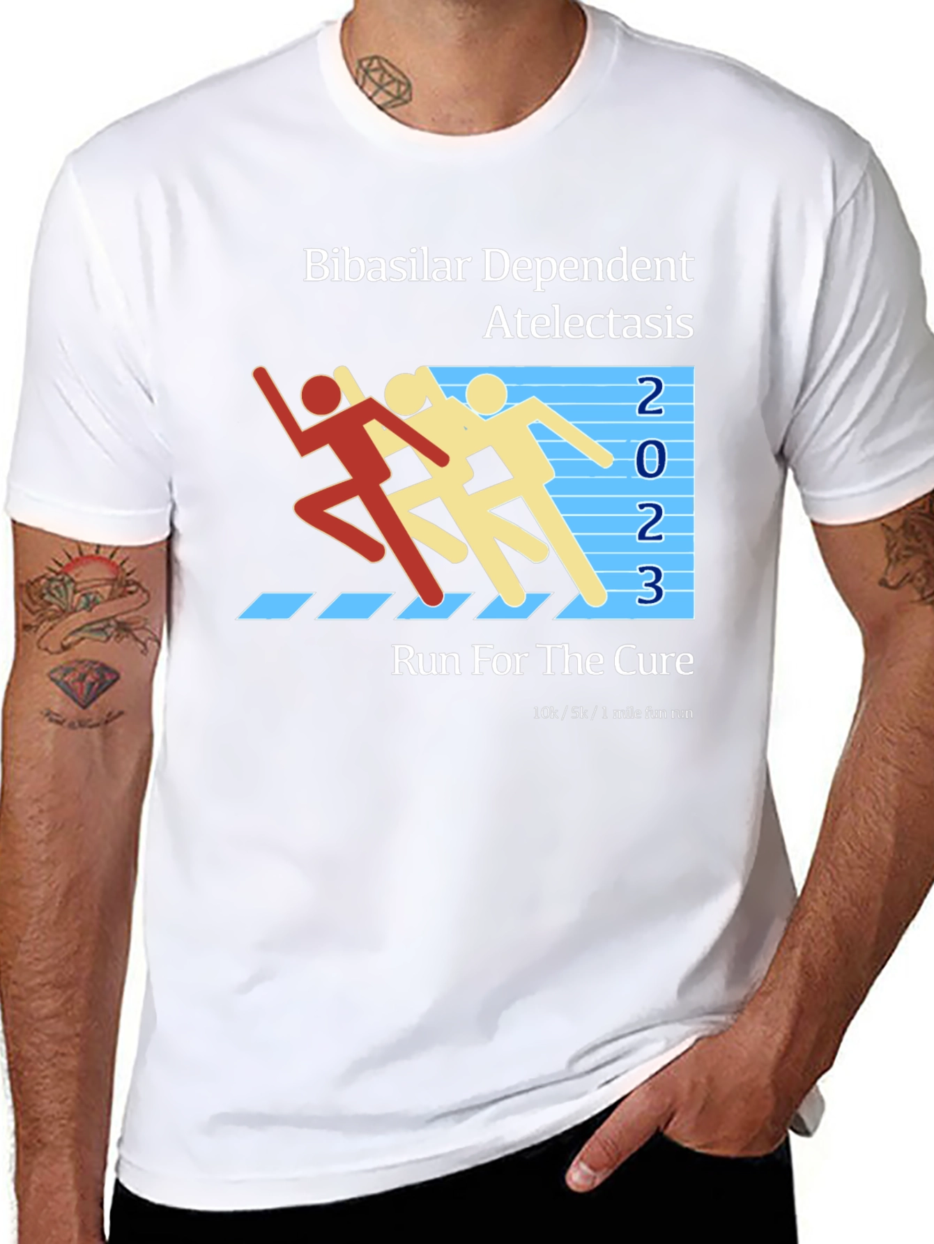 Atelectasis Run for the Cure Black T-Shirt