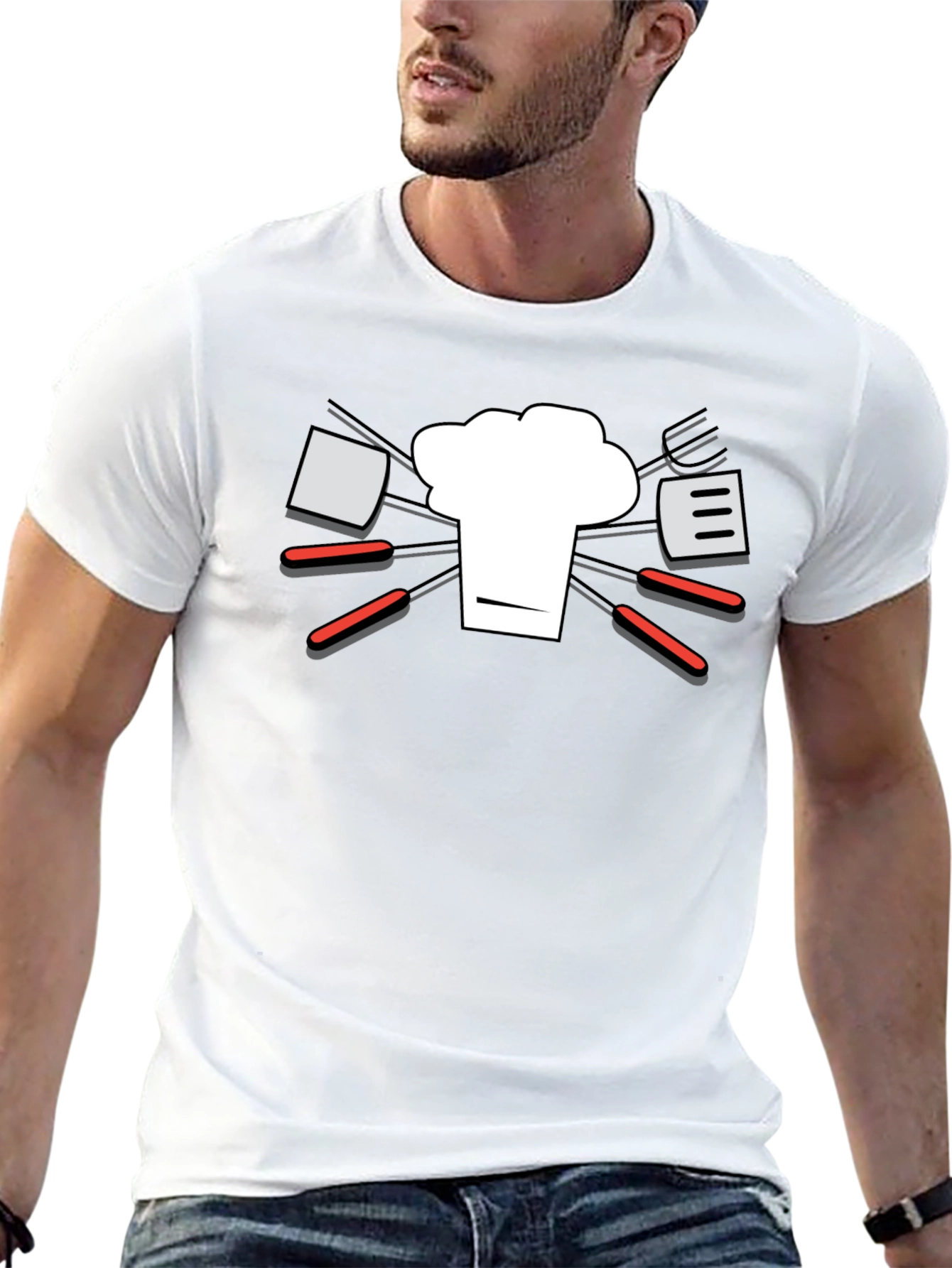Chef Hat & BBQ Utensil T-Shirt