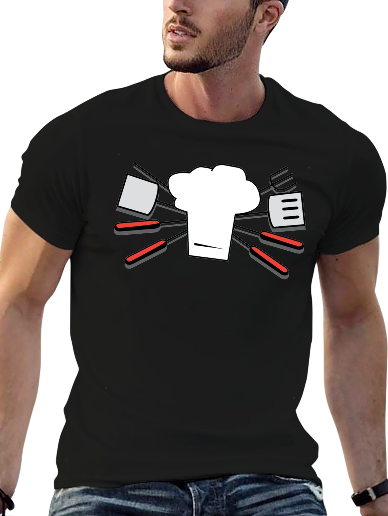 Chef Hat & BBQ Utensil T-Shirt