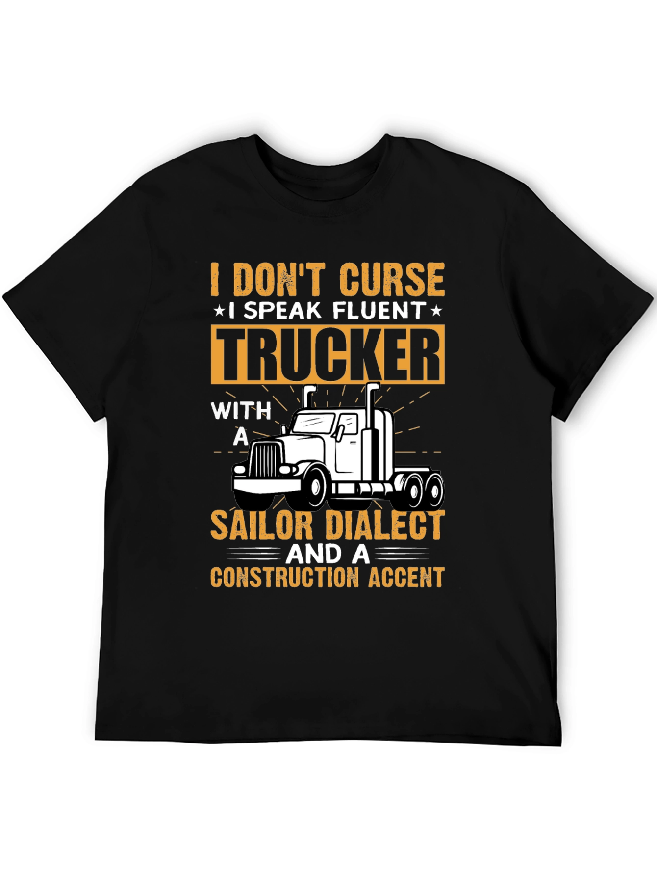 Fluent Trucker T-Shirt - Sailor & Construction Accent