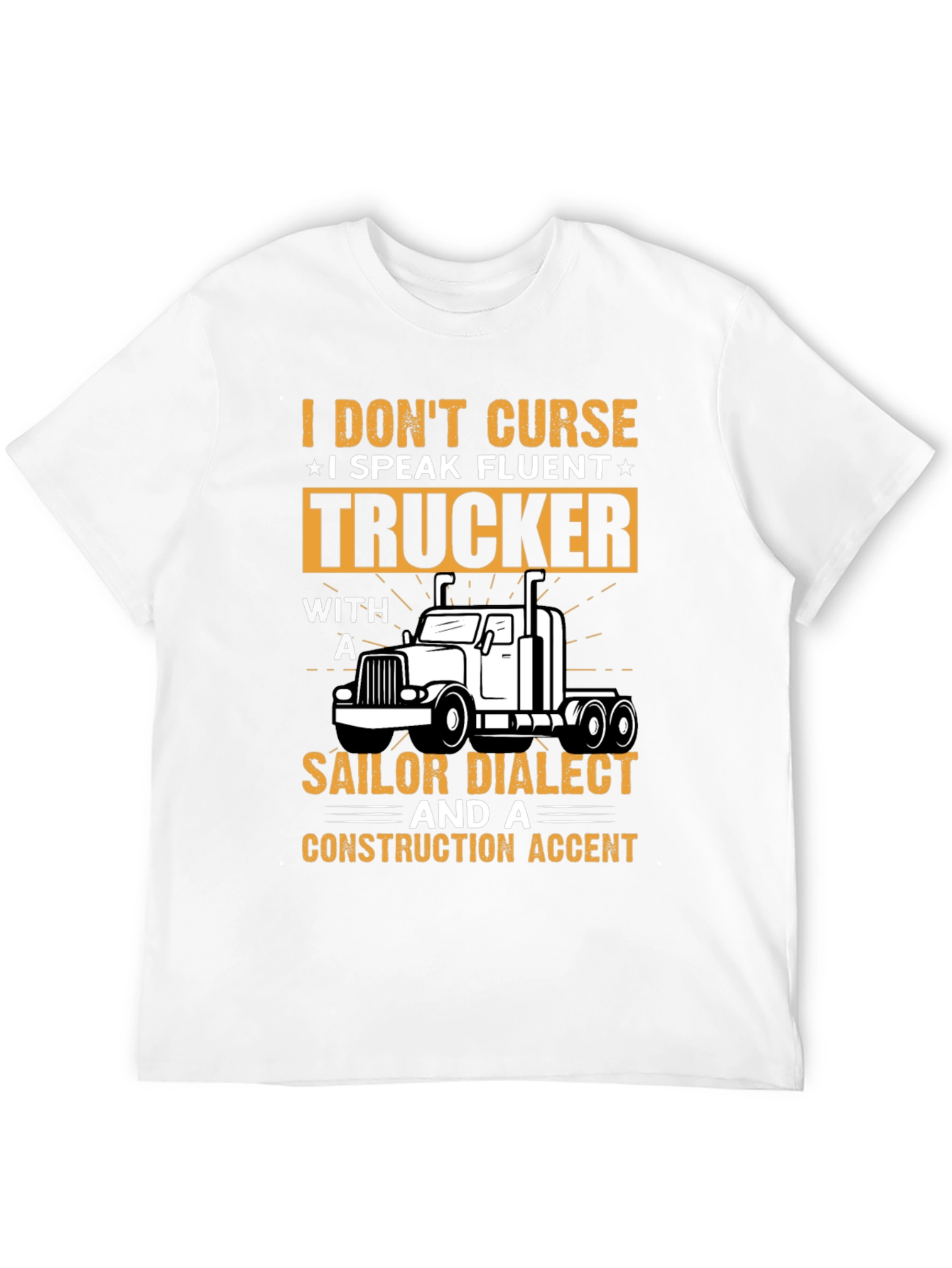 Fluent Trucker T-Shirt - Sailor & Construction Accent