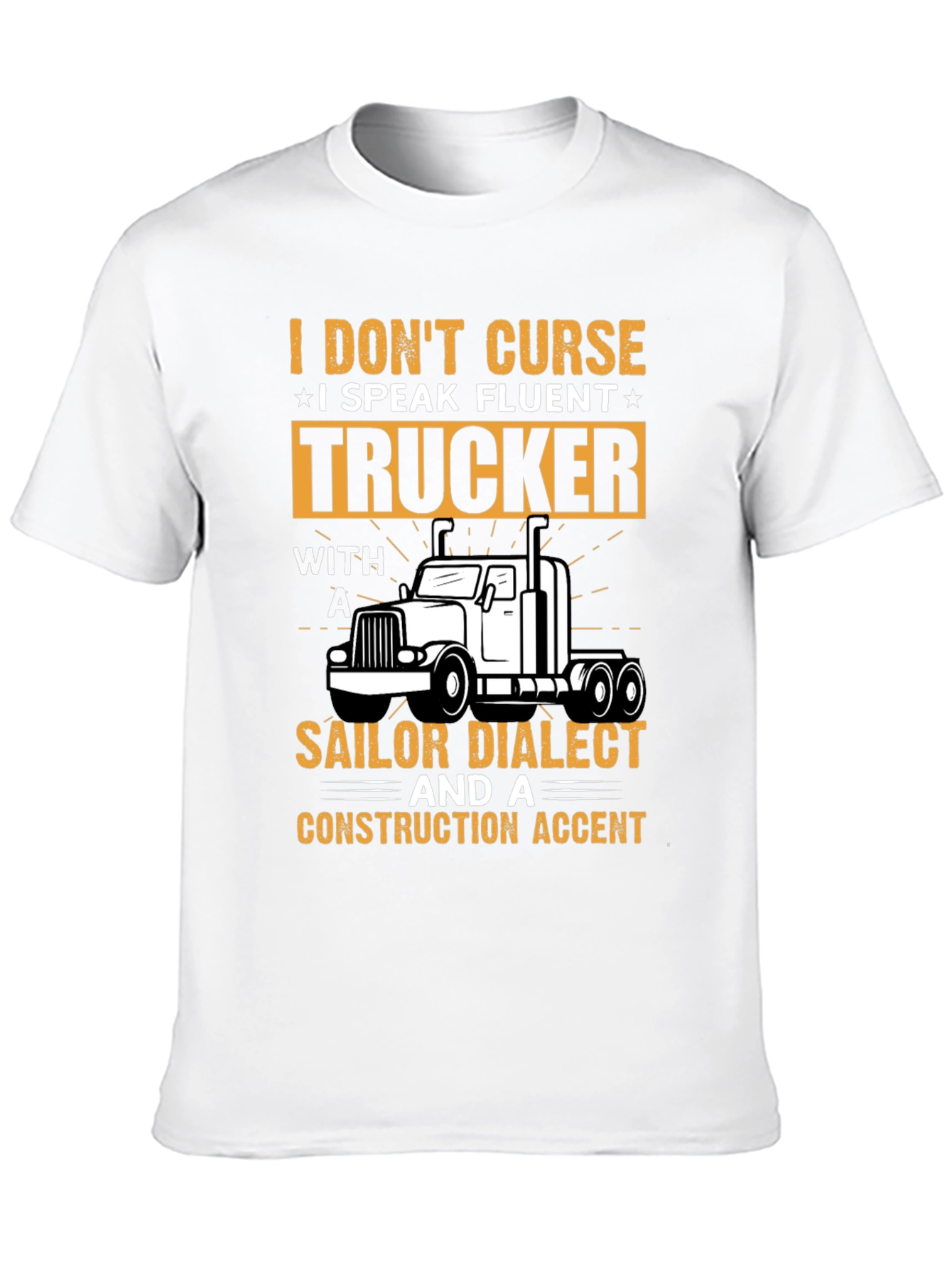 Fluent Trucker T-Shirt - Sailor & Construction Accent