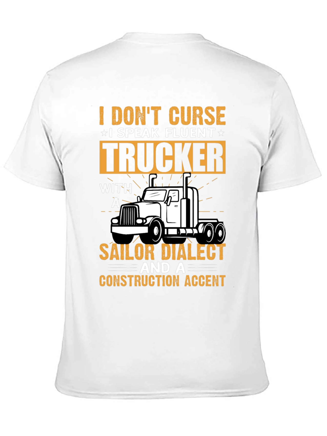 Fluent Trucker T-Shirt - Sailor & Construction Accent