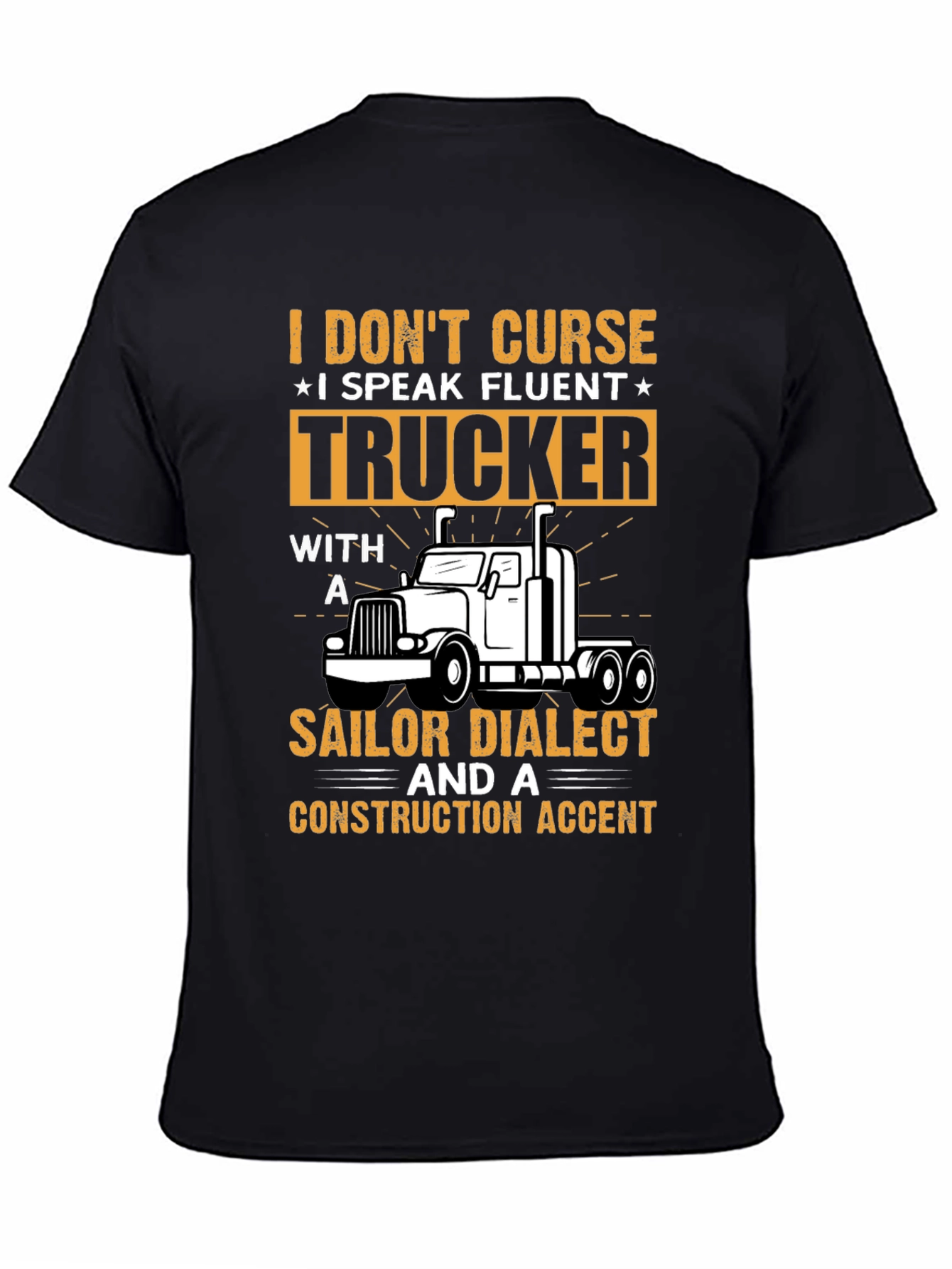 Fluent Trucker T-Shirt - Sailor & Construction Accent