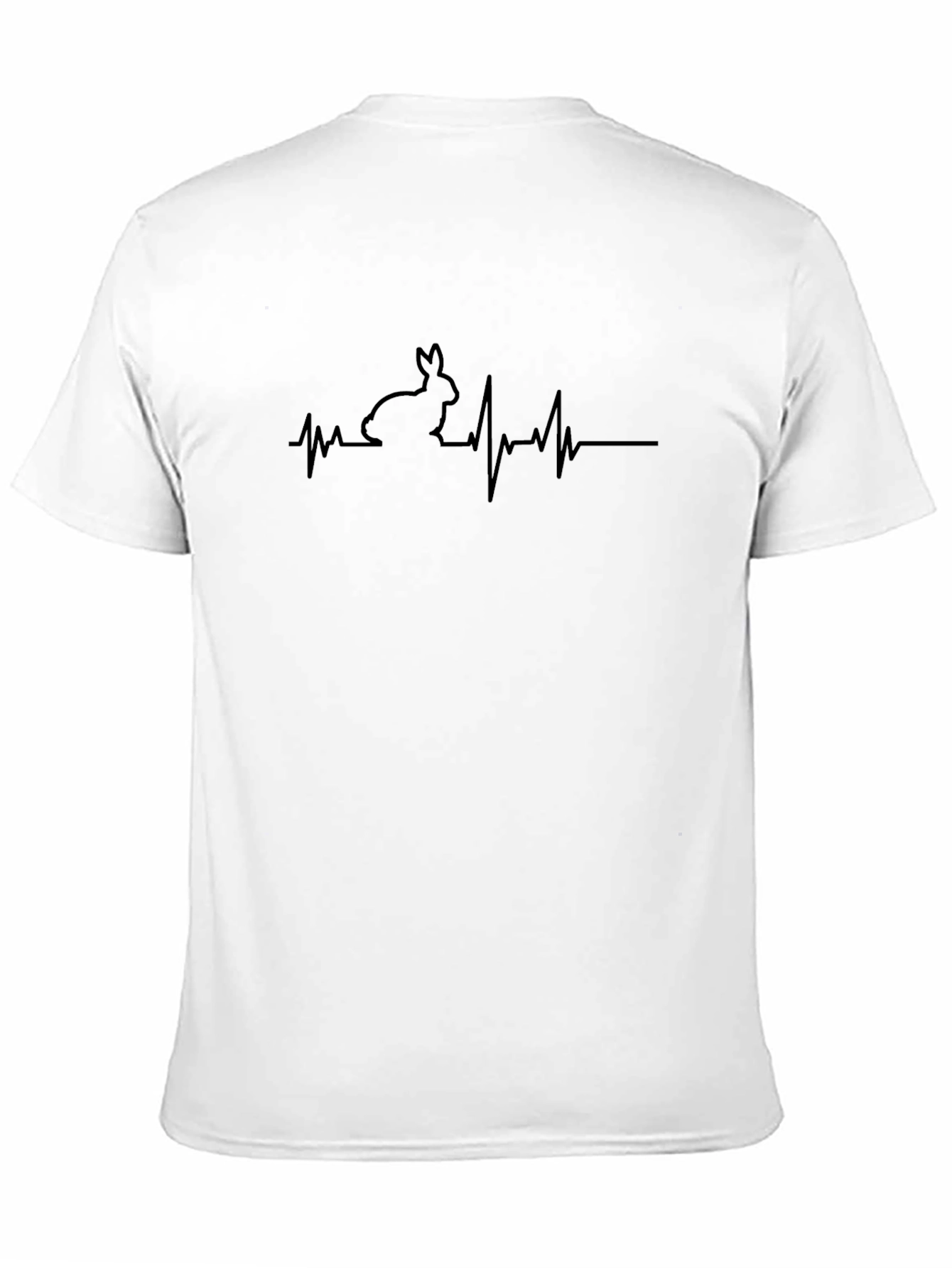 Rabbit Heartbeat T-Shirt - Black