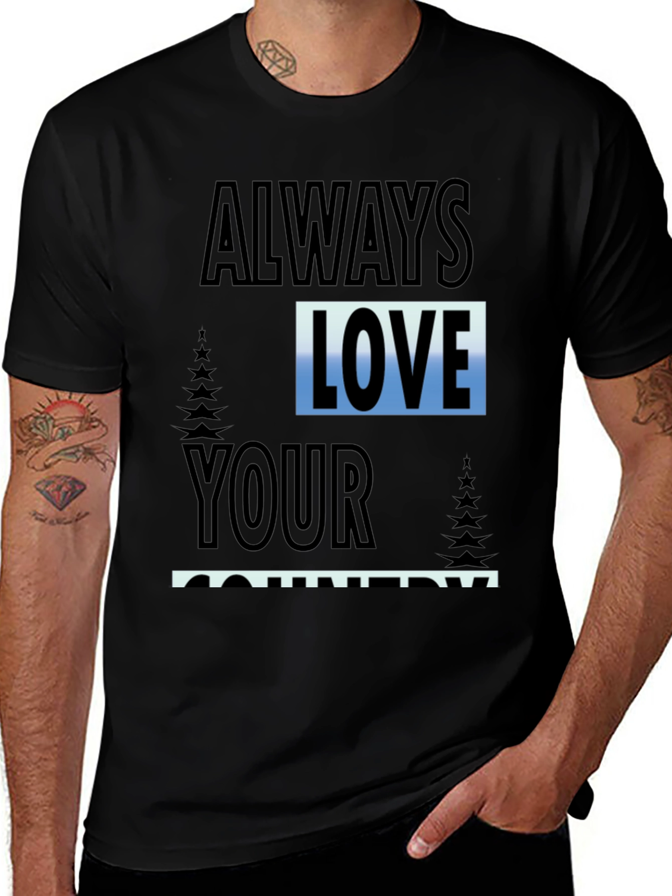 Always Love Your Country Graphic Tee