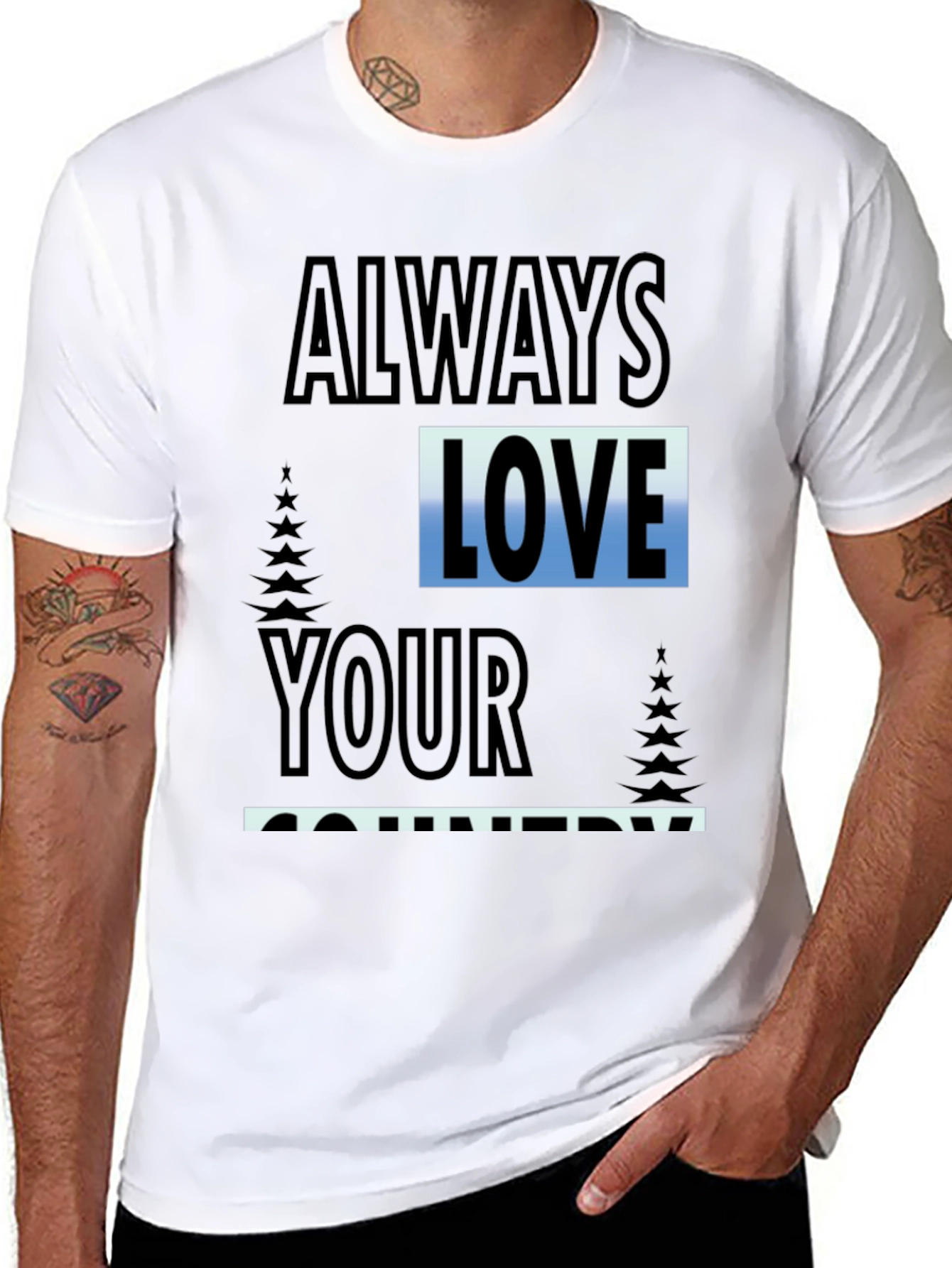 Always Love Your Country Graphic Tee