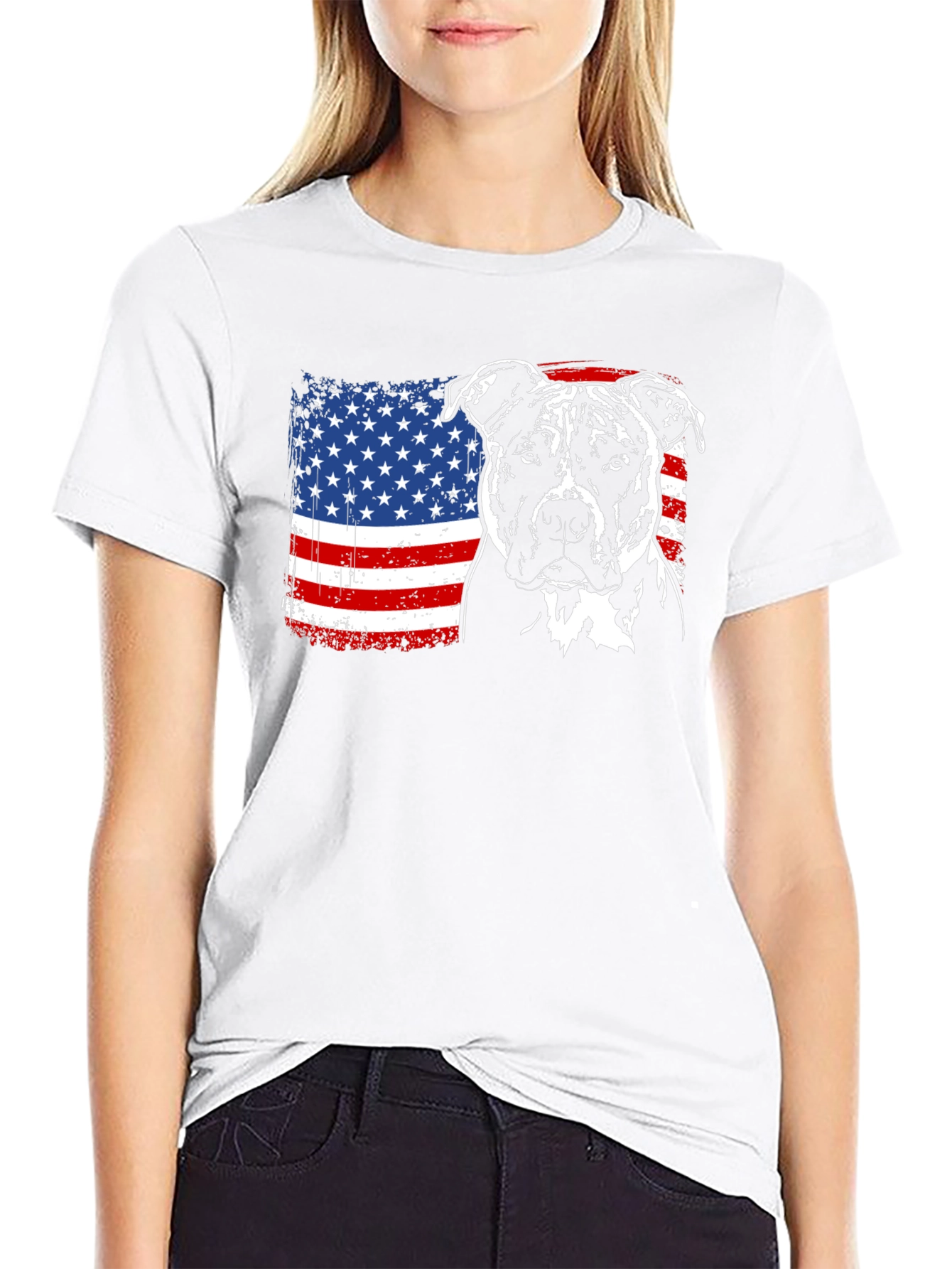 American Bulldog Flag Graphic Tee