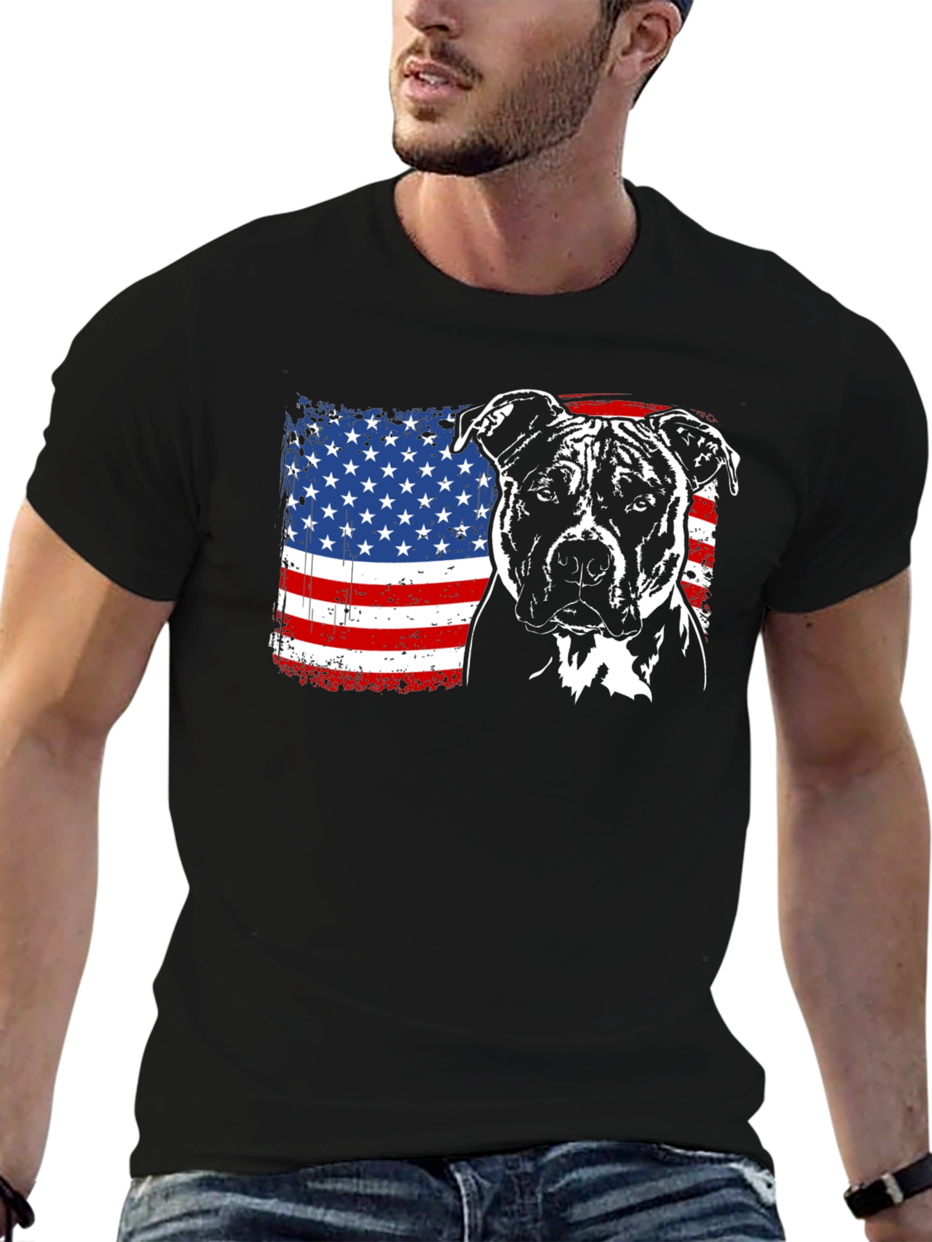 American Bulldog Flag Graphic Tee