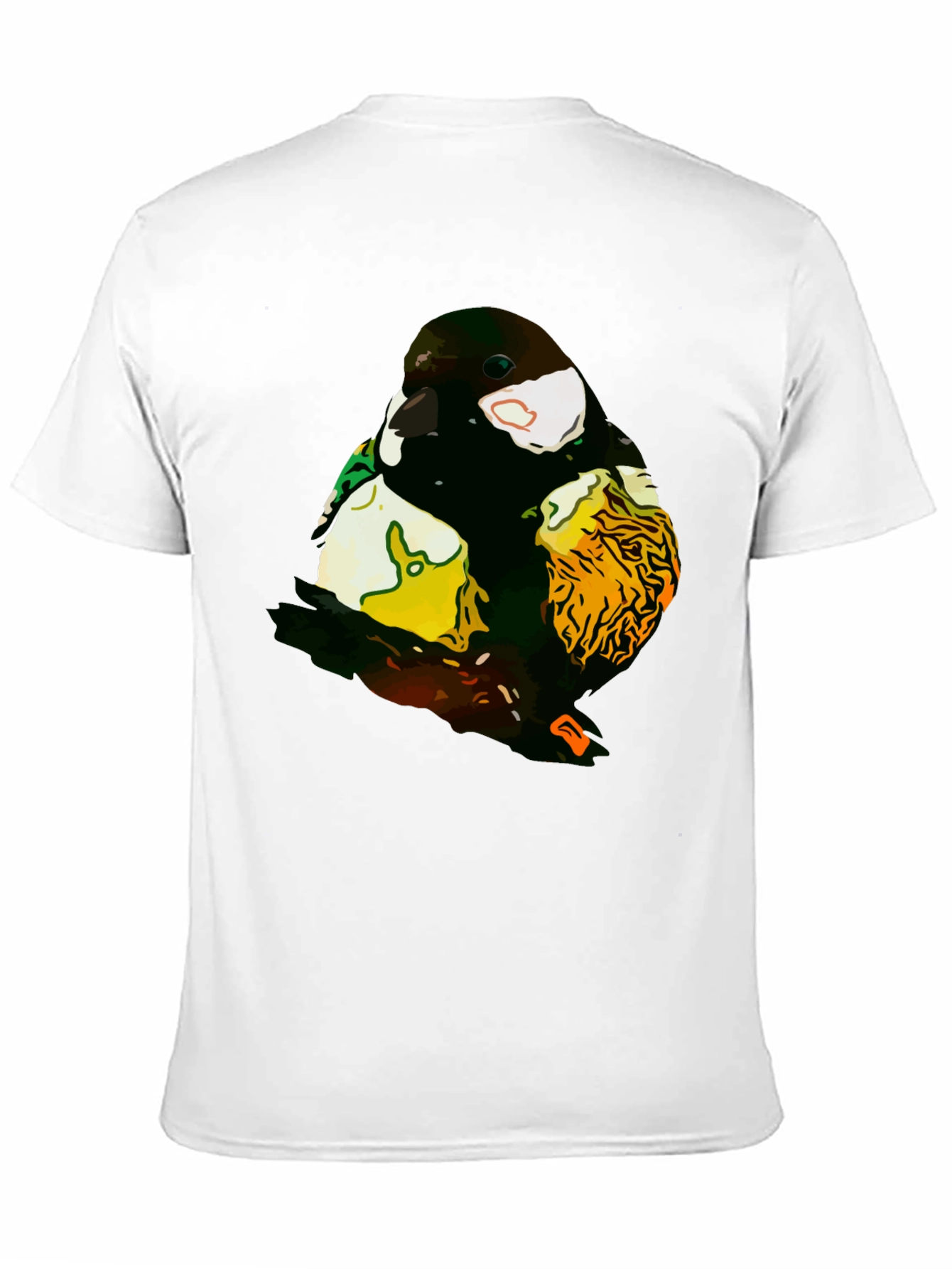 Abstract Bird Graphic T-Shirt - Black Cotton Tee
