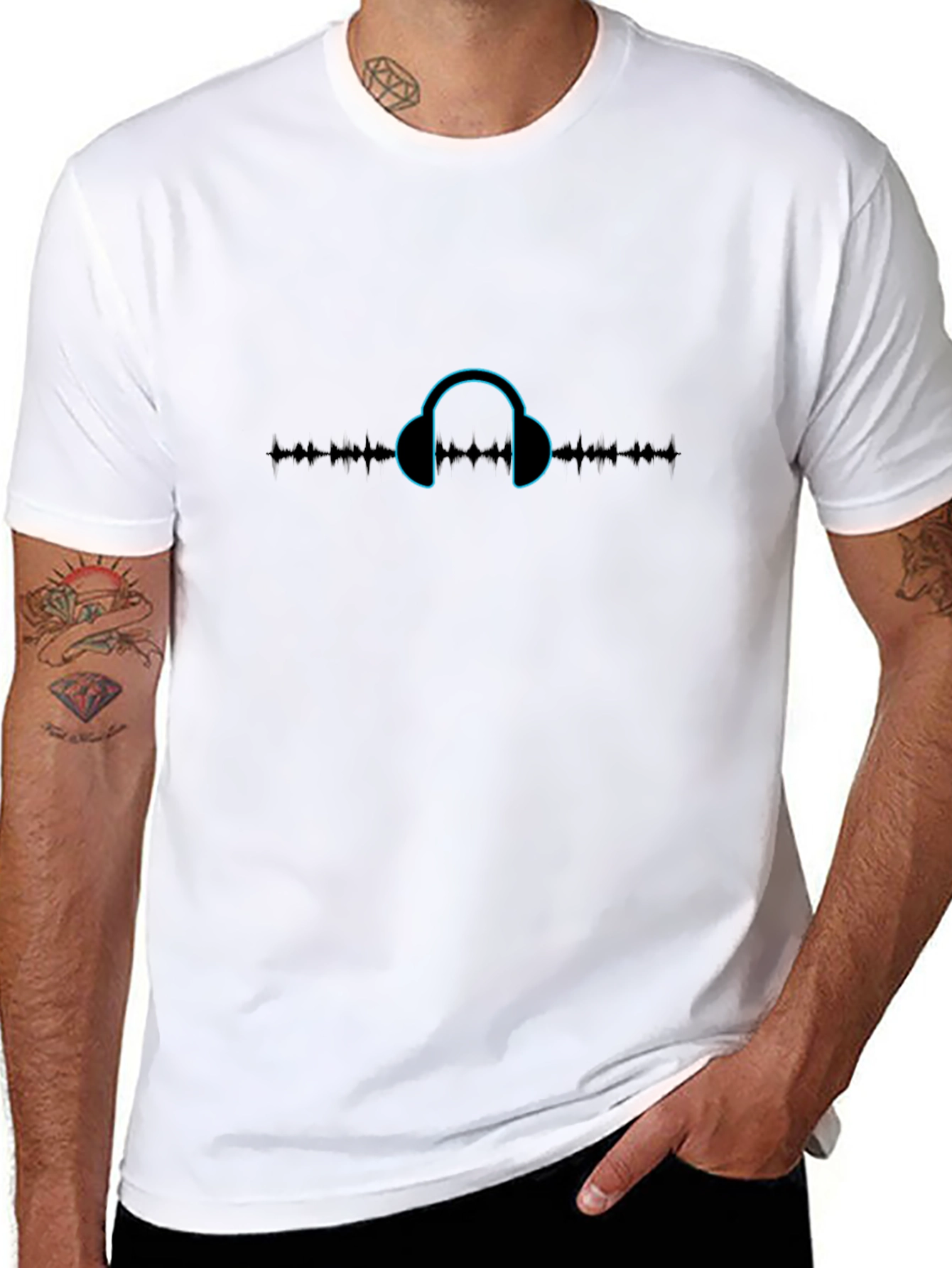 Headphone Graphic Tee - Black Music Lover Shirt