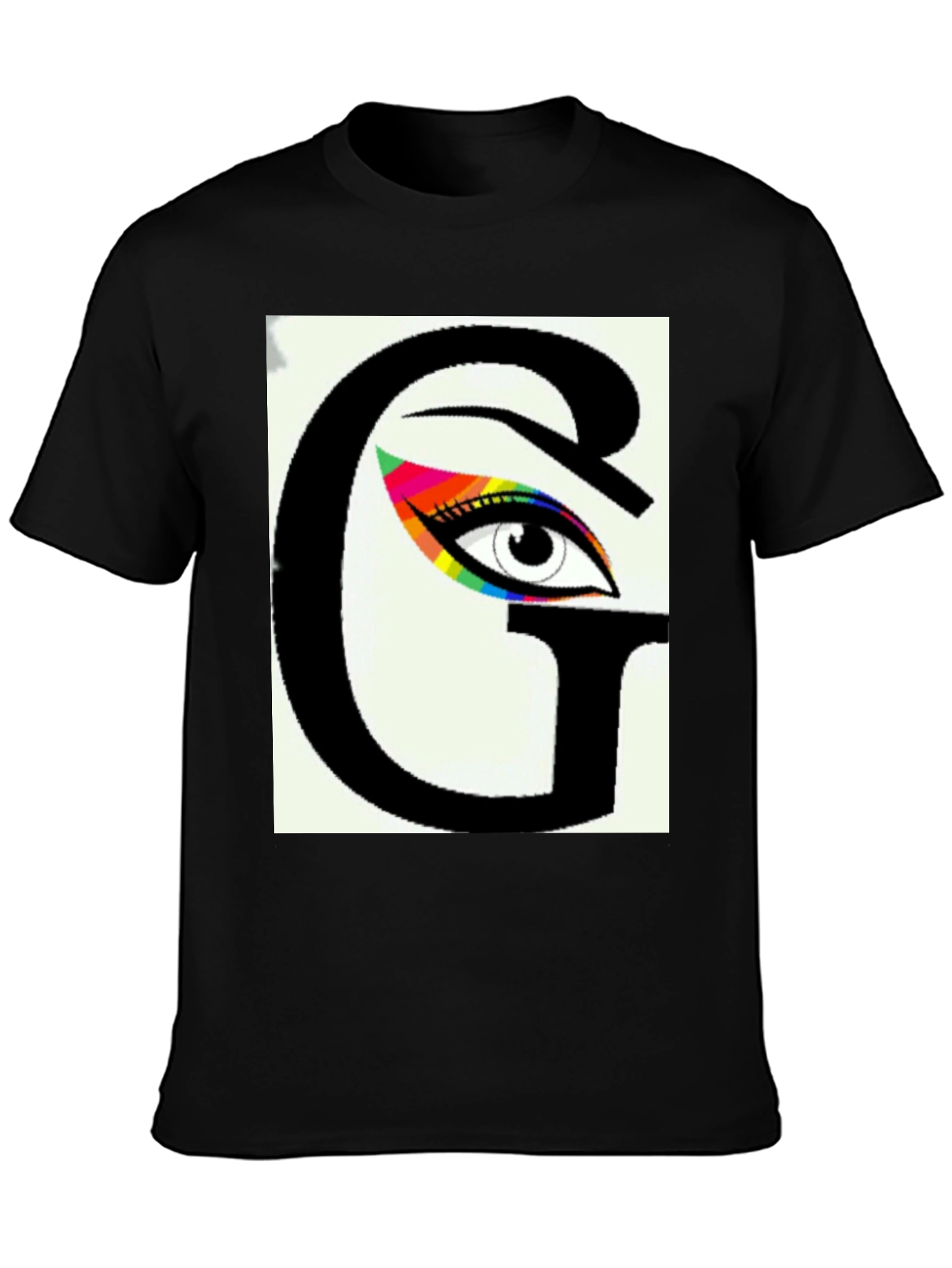 Eye See You Graphic Tee - Black Cotton Blend