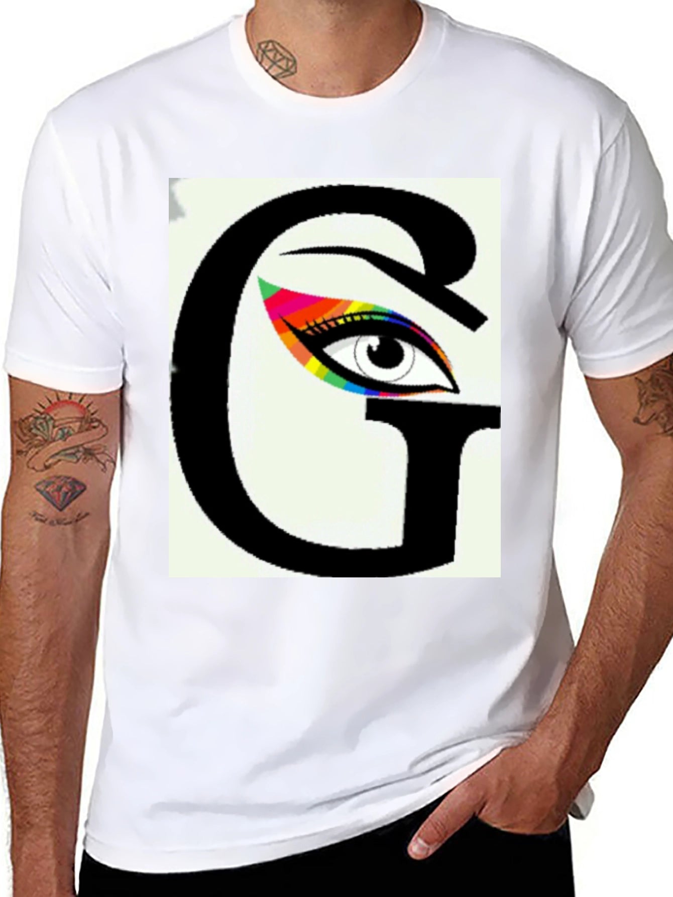 Eye See You Graphic Tee - Black Cotton Blend