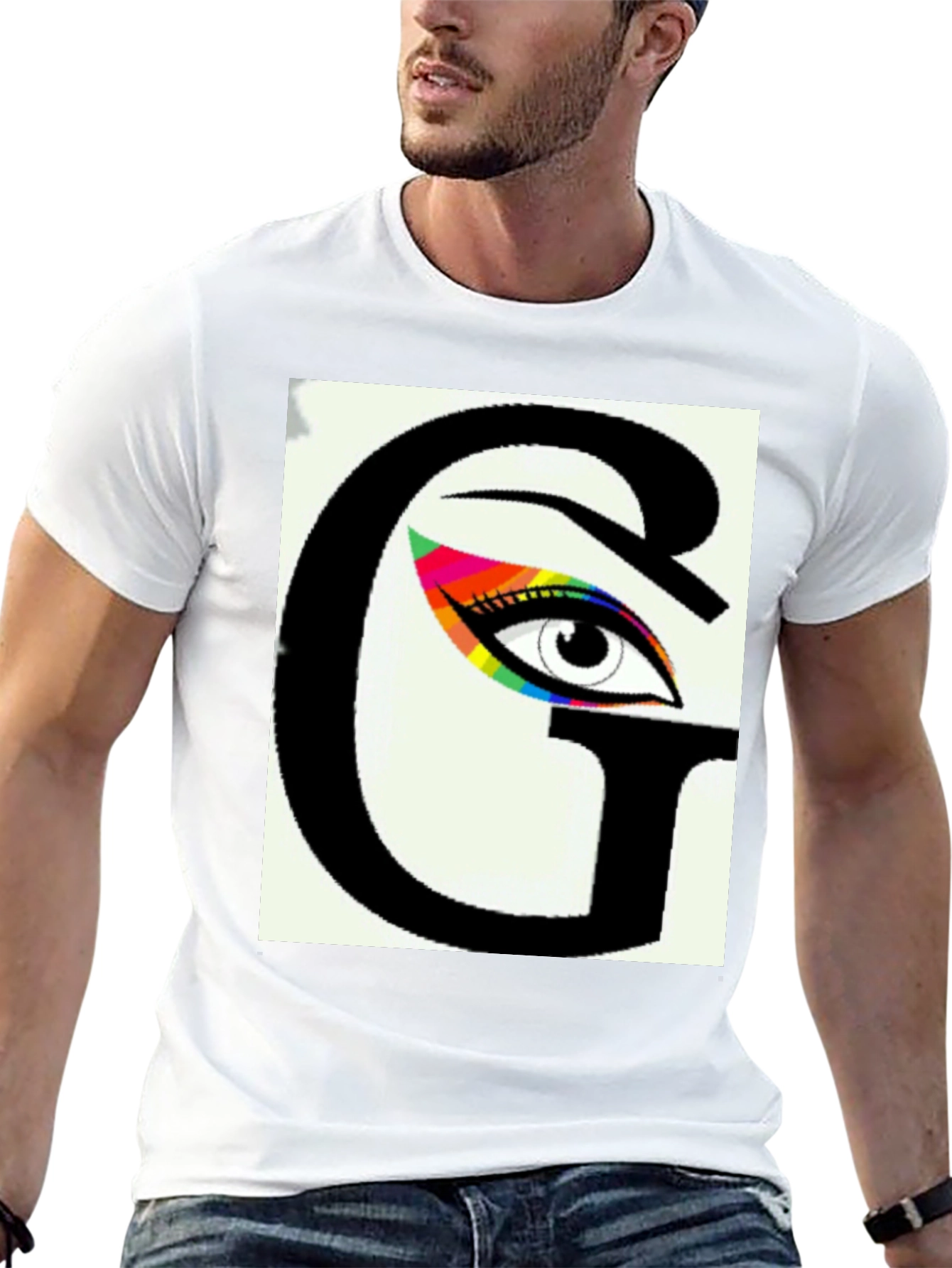 Eye See You Graphic Tee - Black Cotton Blend