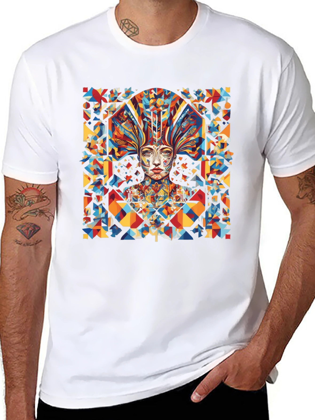 Abstract Geometric Art Graphic Tee
