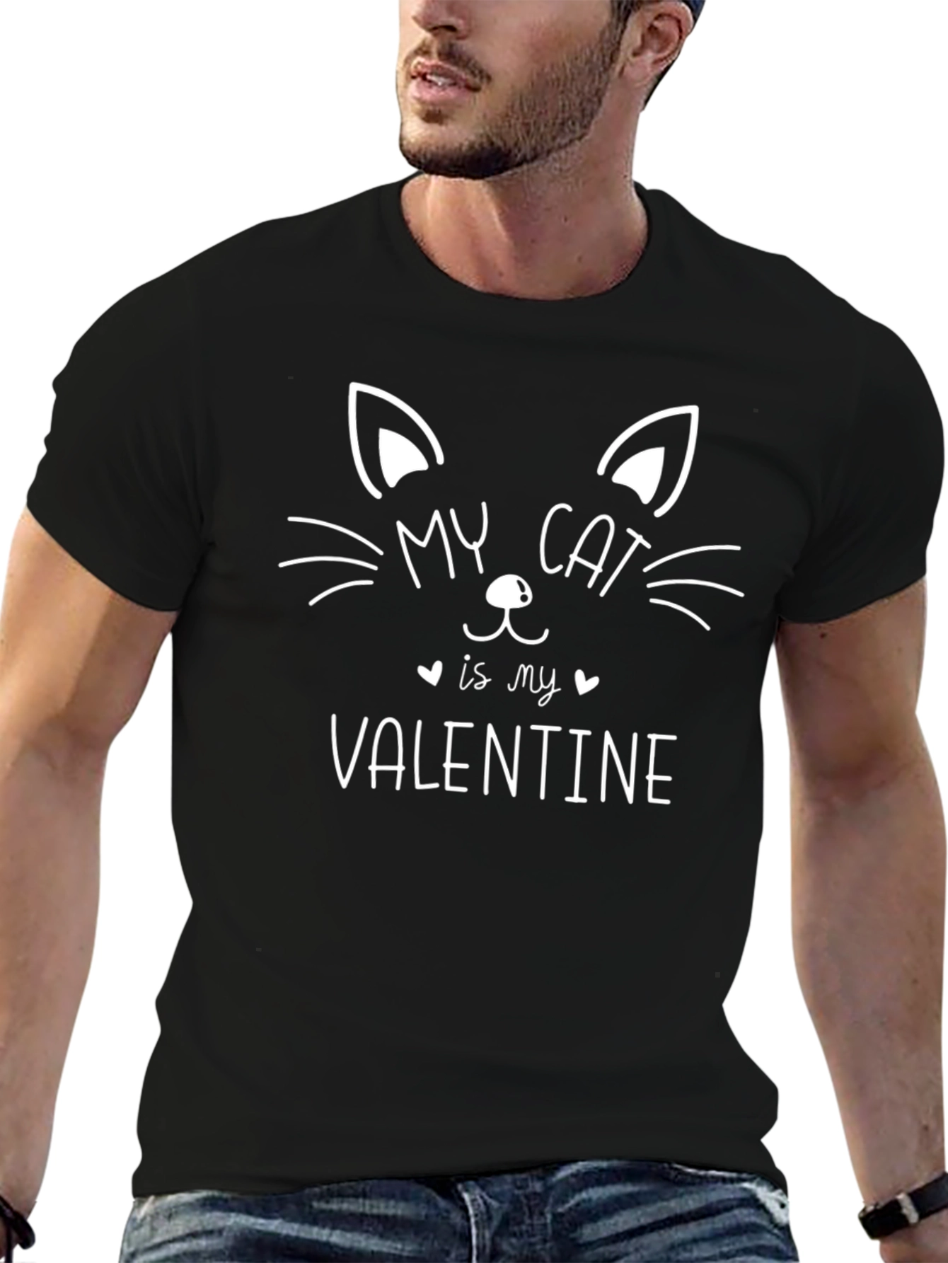 My Cat is My Valentine Graphic T-Shirt