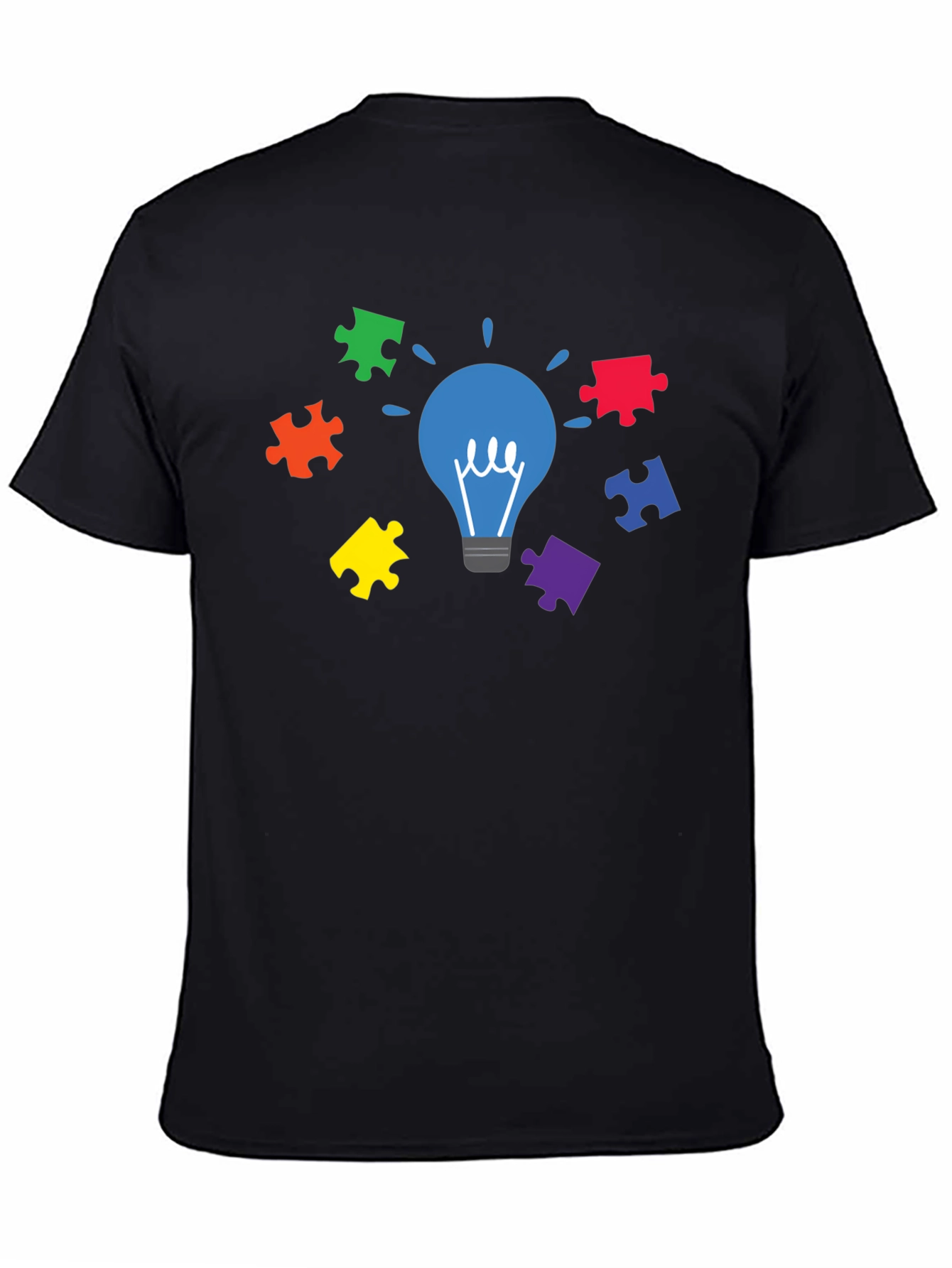 Autism Awareness Puzzle Lightbulb T-Shirt