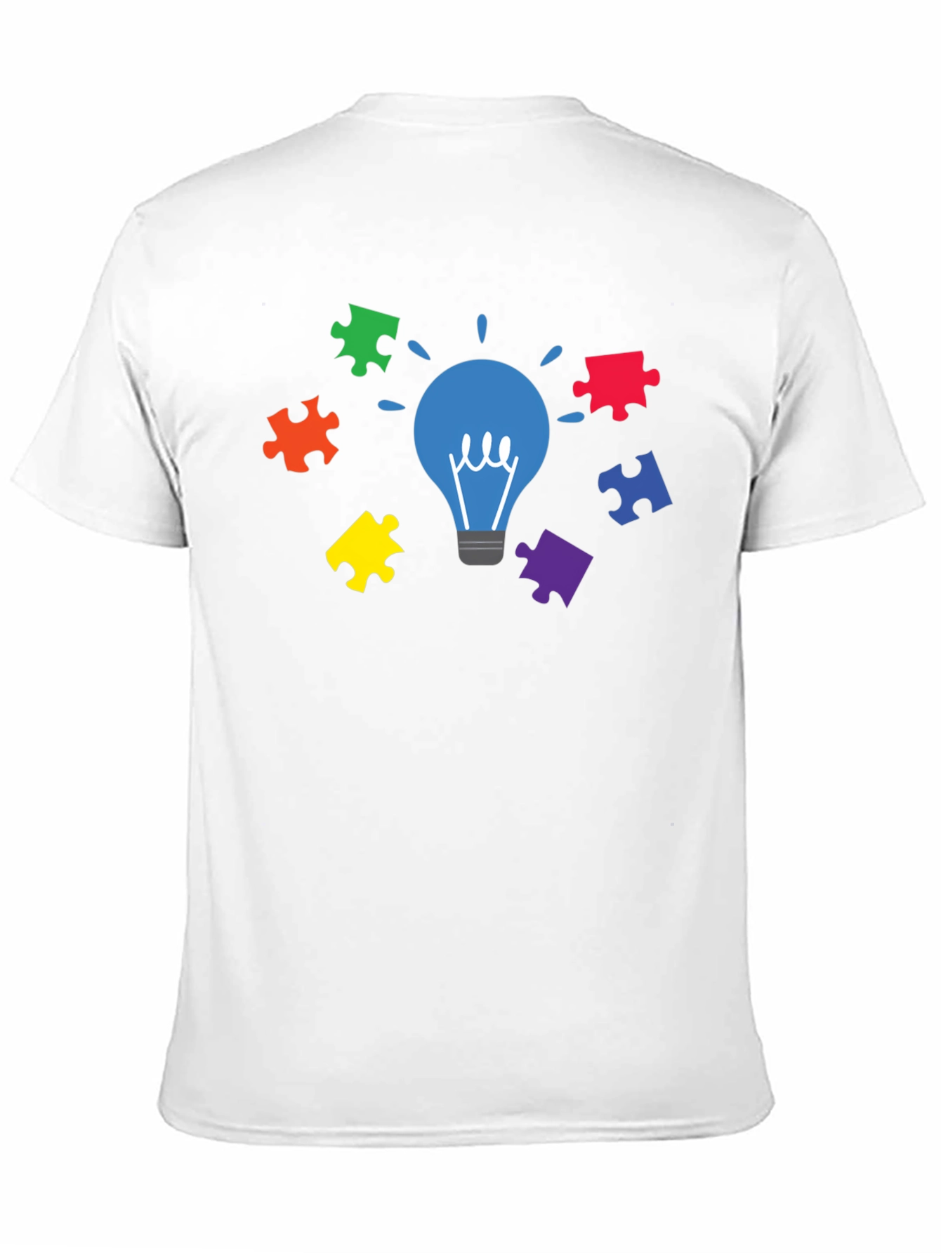 Autism Awareness Puzzle Lightbulb T-Shirt