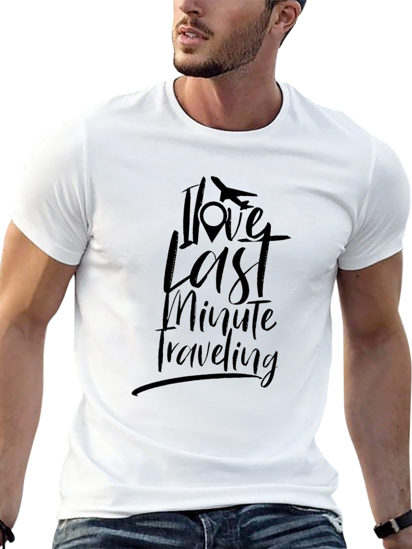 I Love Last Minute Traveling Black T-Shirt