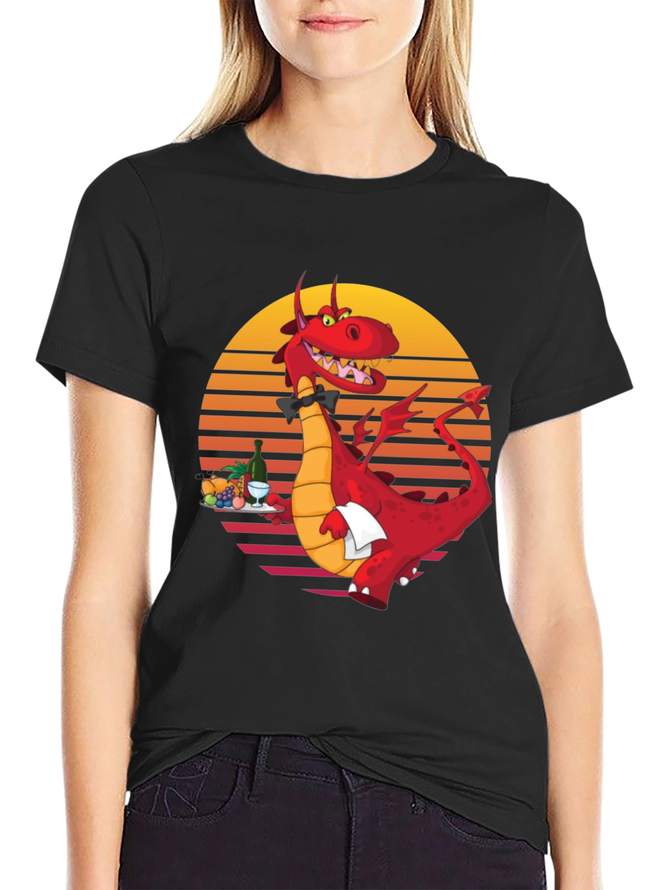 Dragon Waiter Graphic T-Shirt - Unique Design