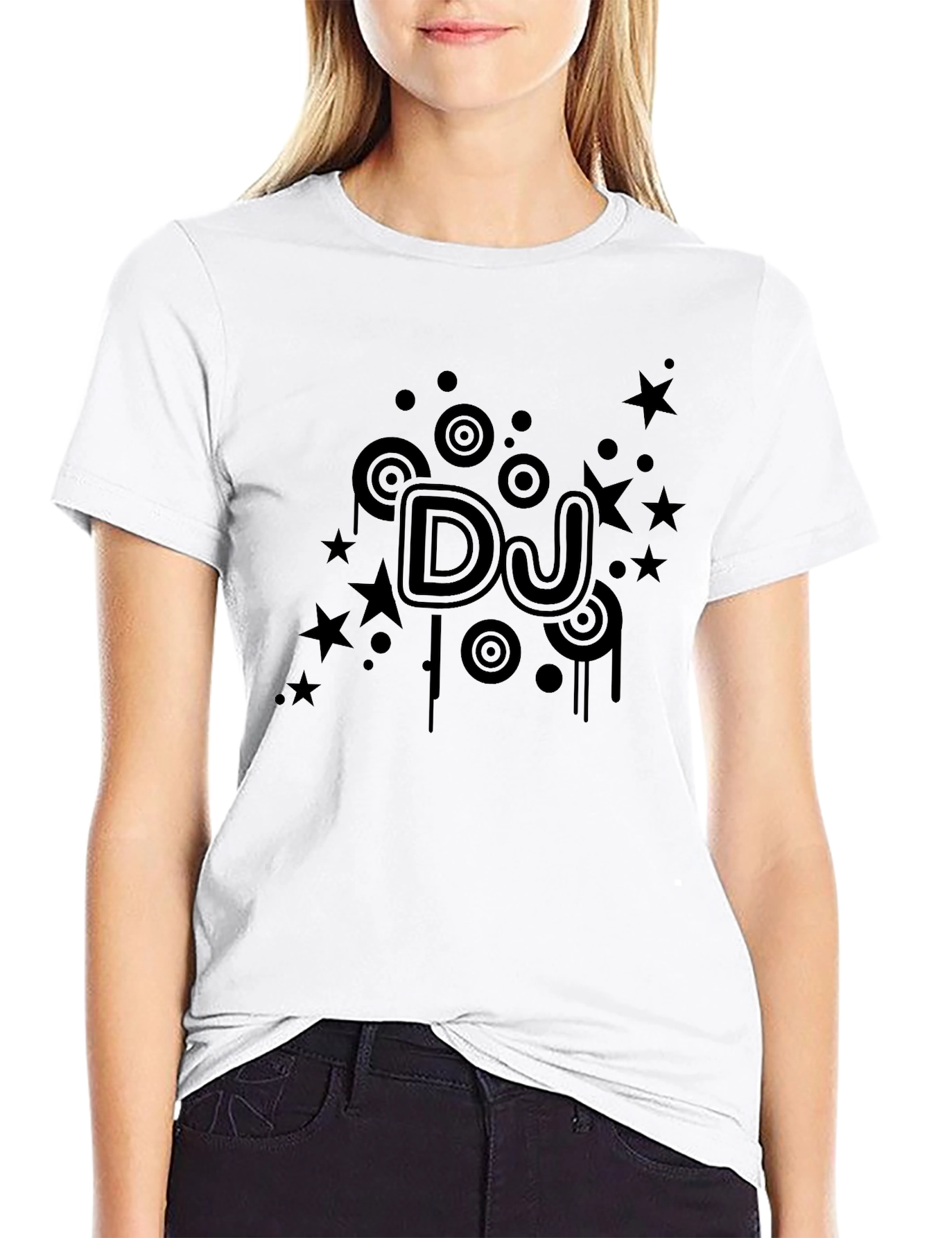 DJ Starburst Graphic Black T-Shirt