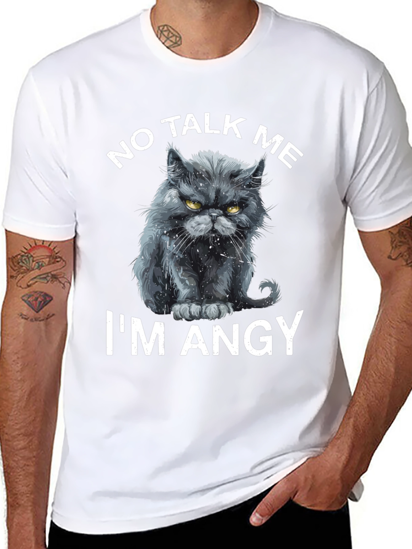 No Talk Me Im Angy Cat T-Shirt