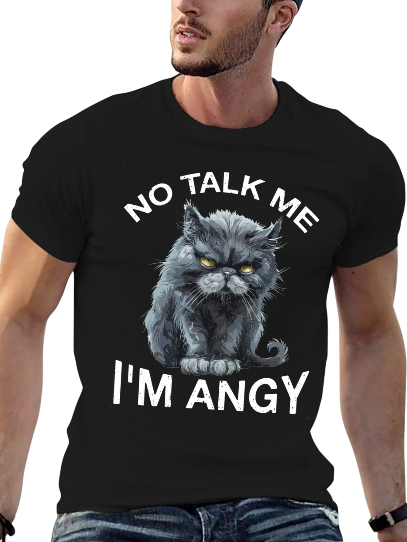 No Talk Me Im Angy Cat T-Shirt