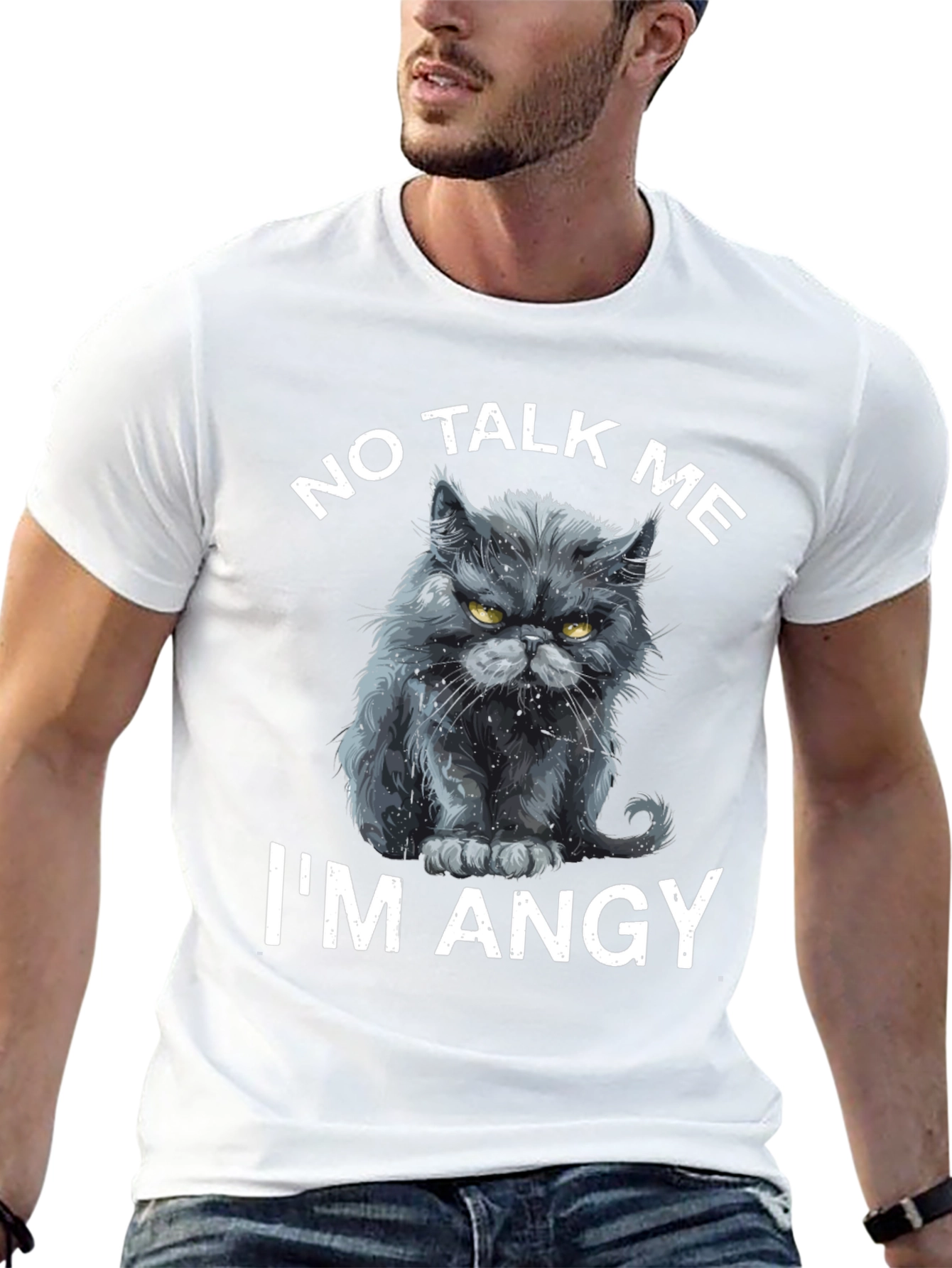 No Talk Me Im Angy Cat T-Shirt