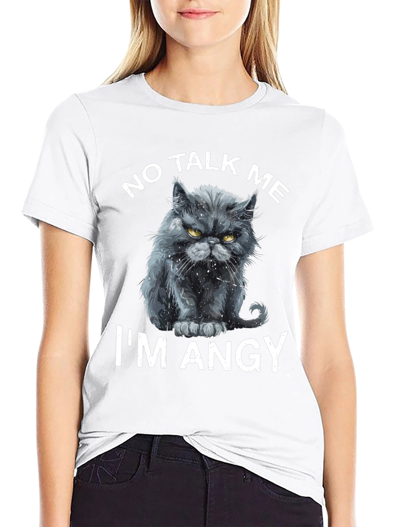 No Talk Me Im Angy Cat T-Shirt