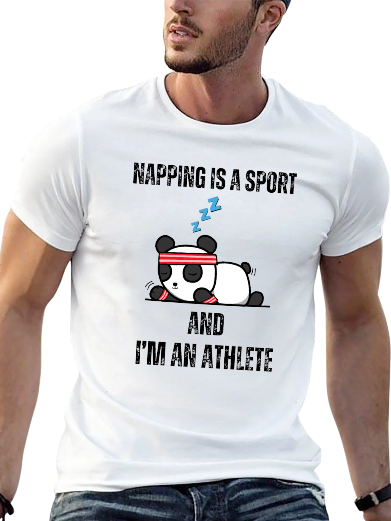 Napping is a Sport Athlete Panda Graphic Tee