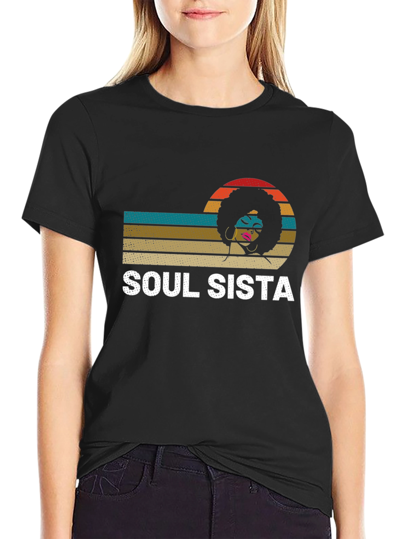 Soul Sista Afro Womens Graphic T-Shirt