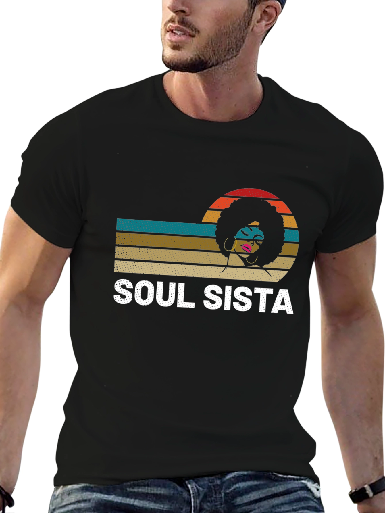 Soul Sista Afro Womens Graphic T-Shirt