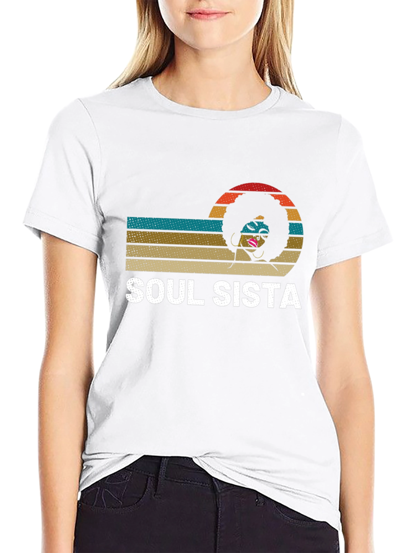 Soul Sista Afro Womens Graphic T-Shirt