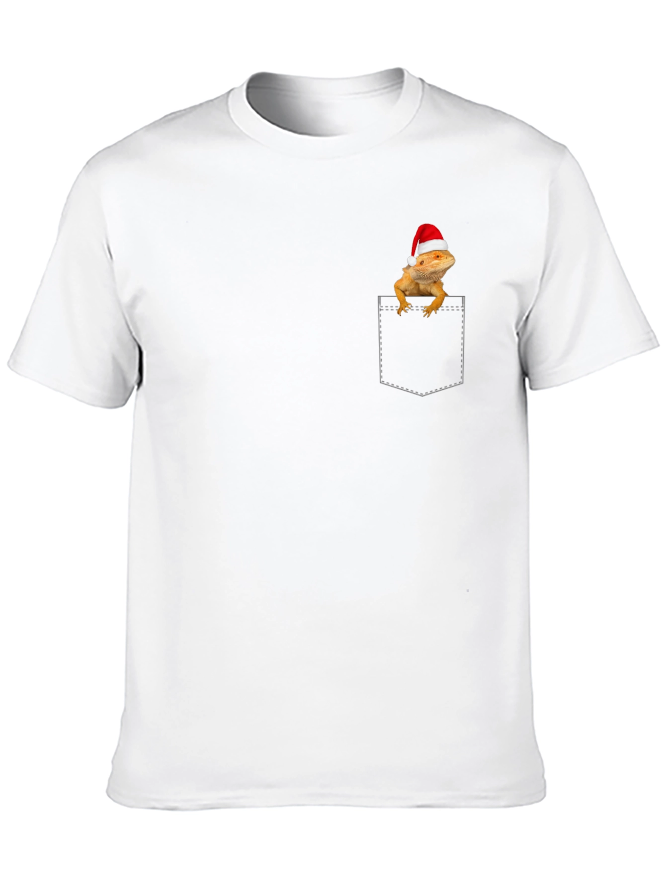 Bearded Dragon in Pocket Christmas T-Shirt