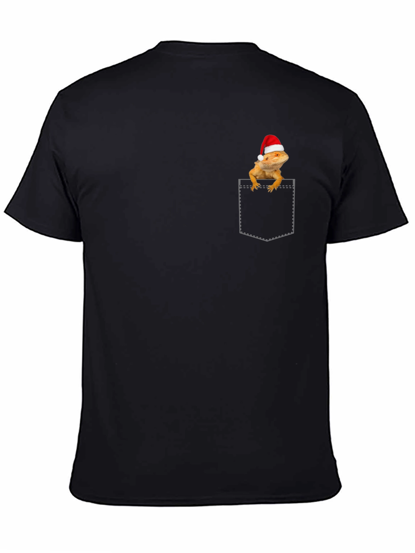 Bearded Dragon in Pocket Christmas T-Shirt