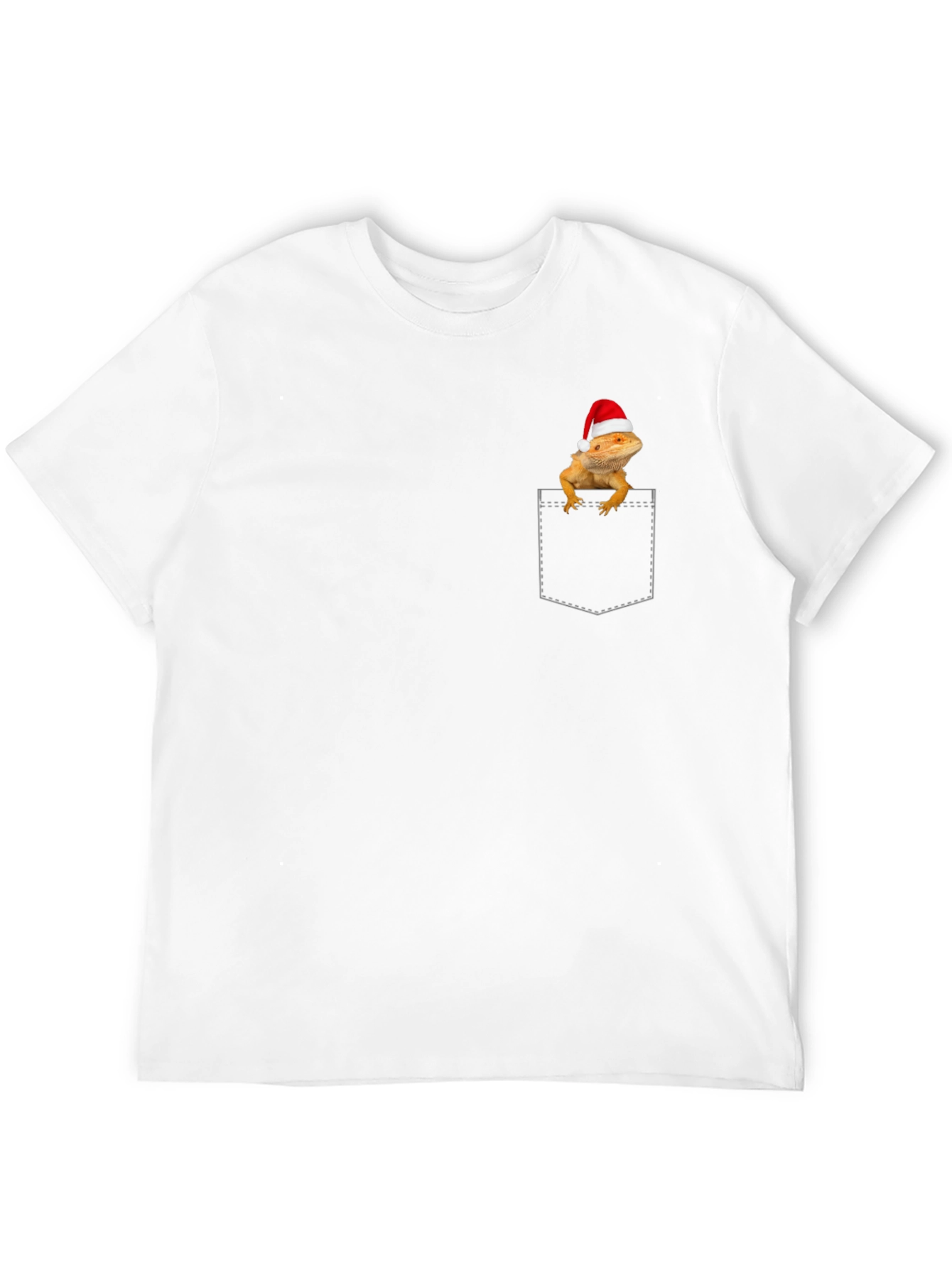 Bearded Dragon in Pocket Christmas T-Shirt