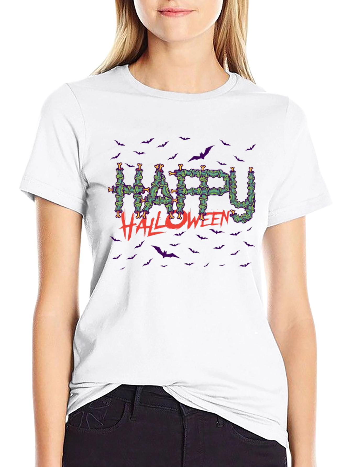 Happy Halloween Bats Graphic Tee