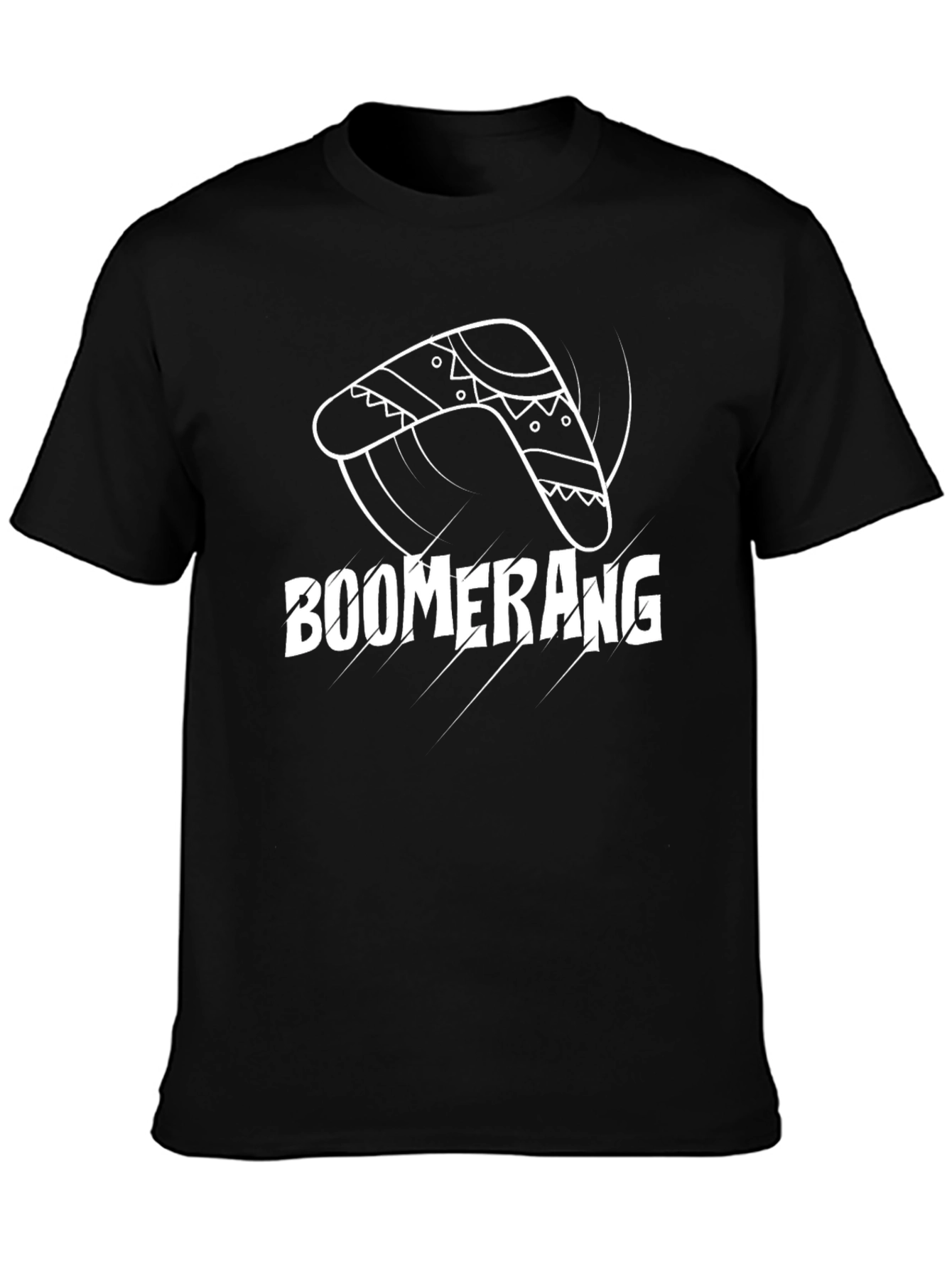 Boomerang Graphic Tee - Black Cotton Casual Shirt