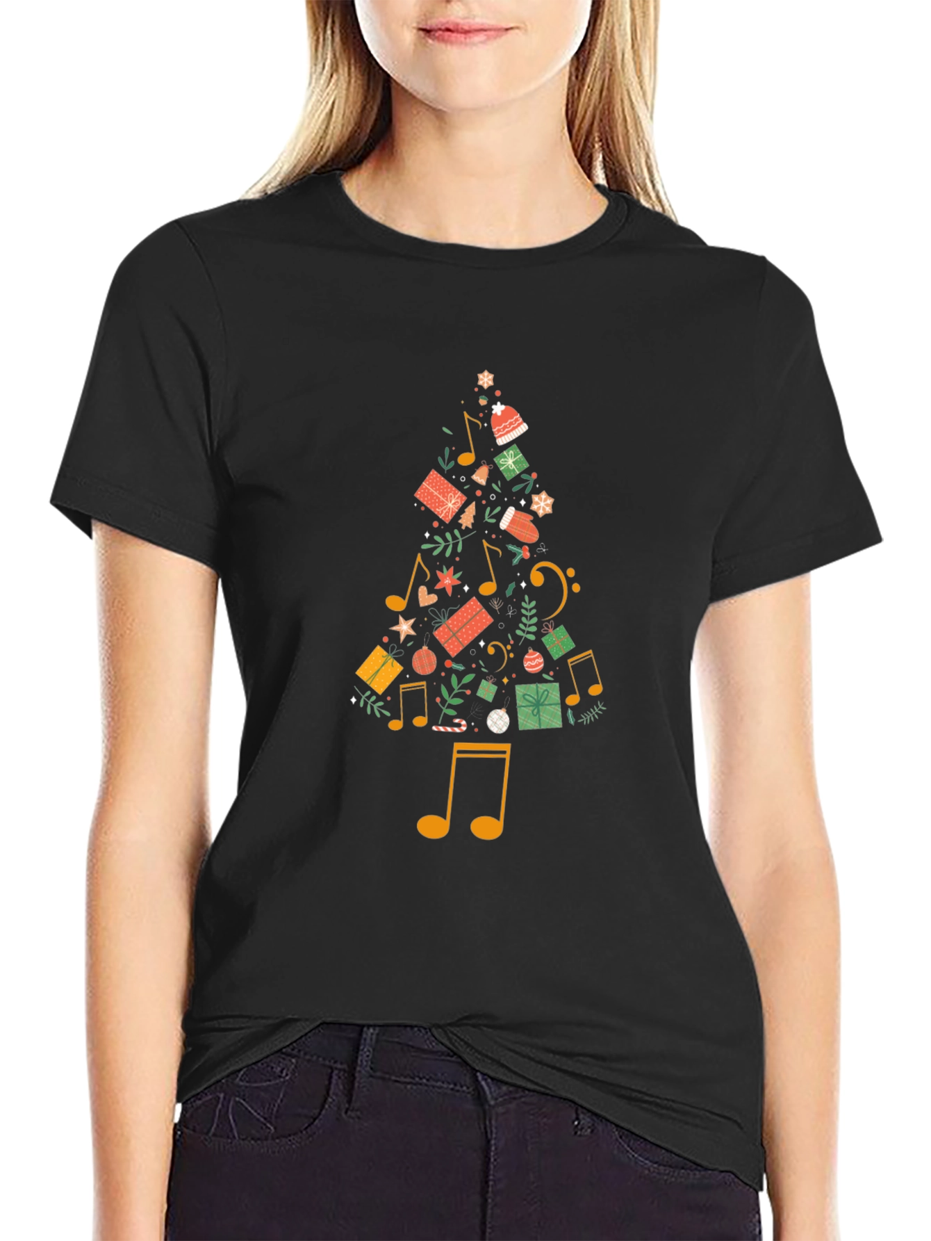 Festive Musical Christmas Tree T-Shirt