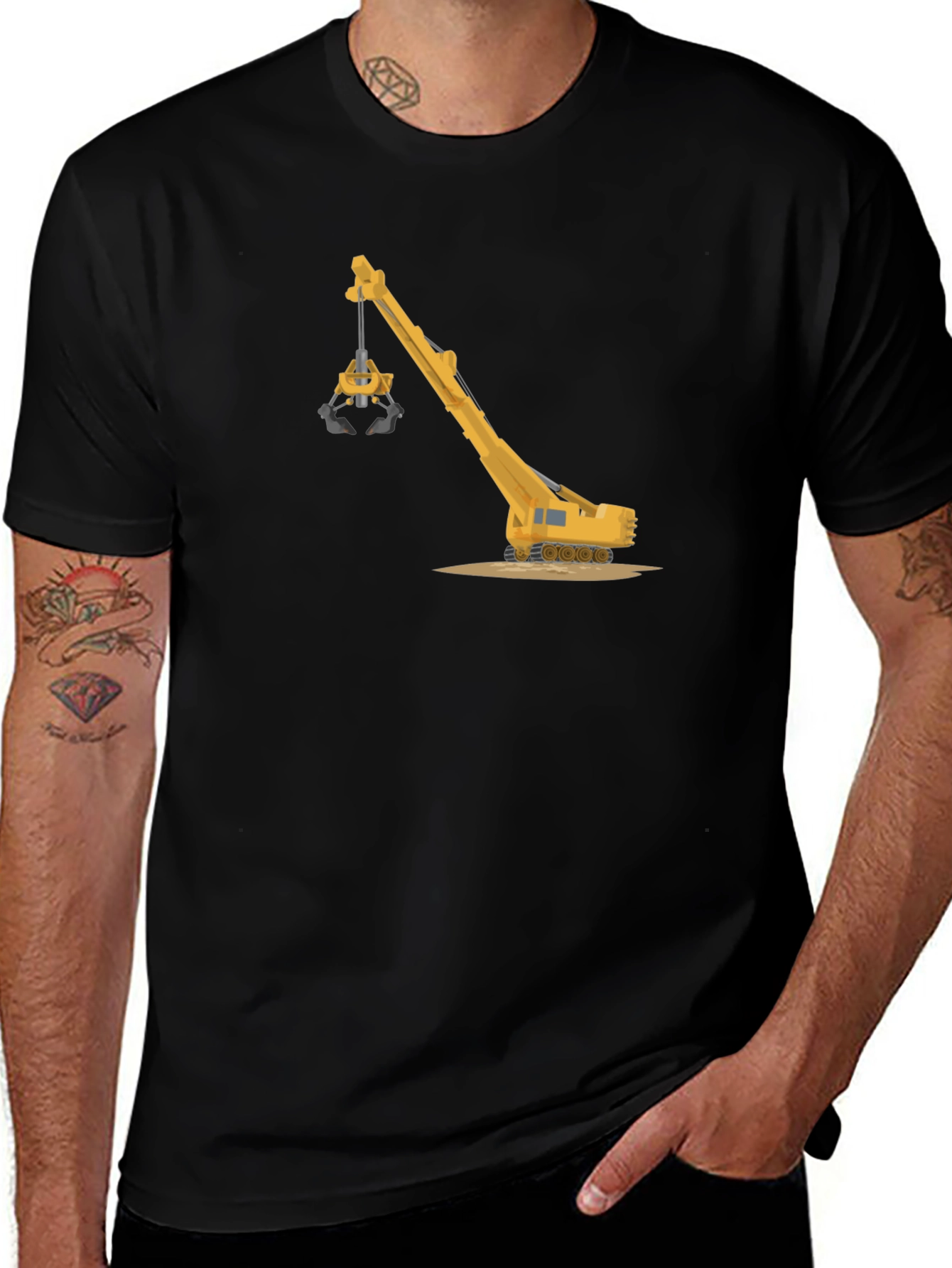 Crane Graphic T-Shirt - Heavy Equipment Tee