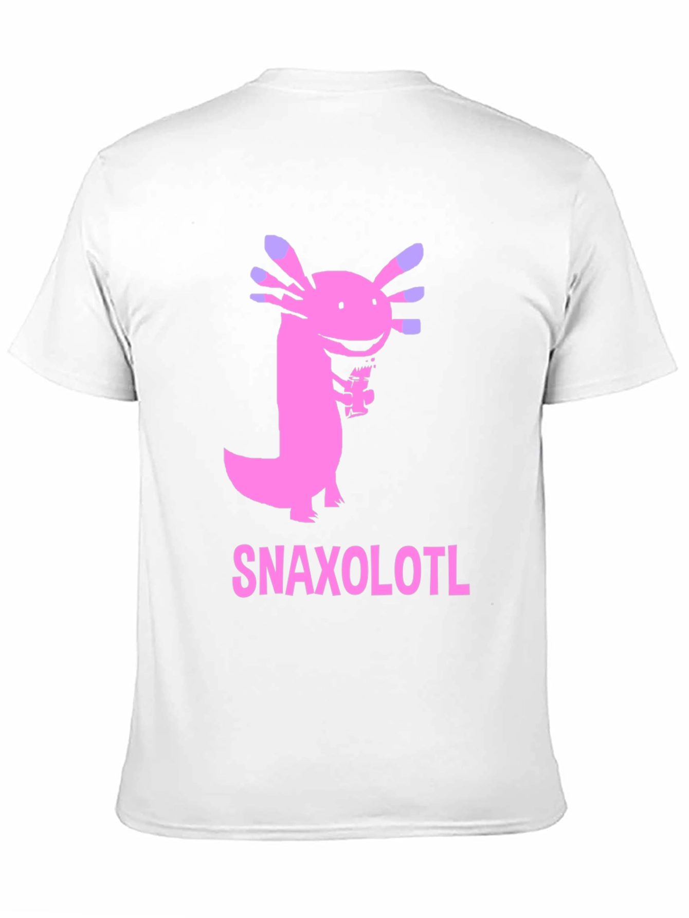 Snaxolotl Black T-Shirt - Funny Axolotl Snack Design