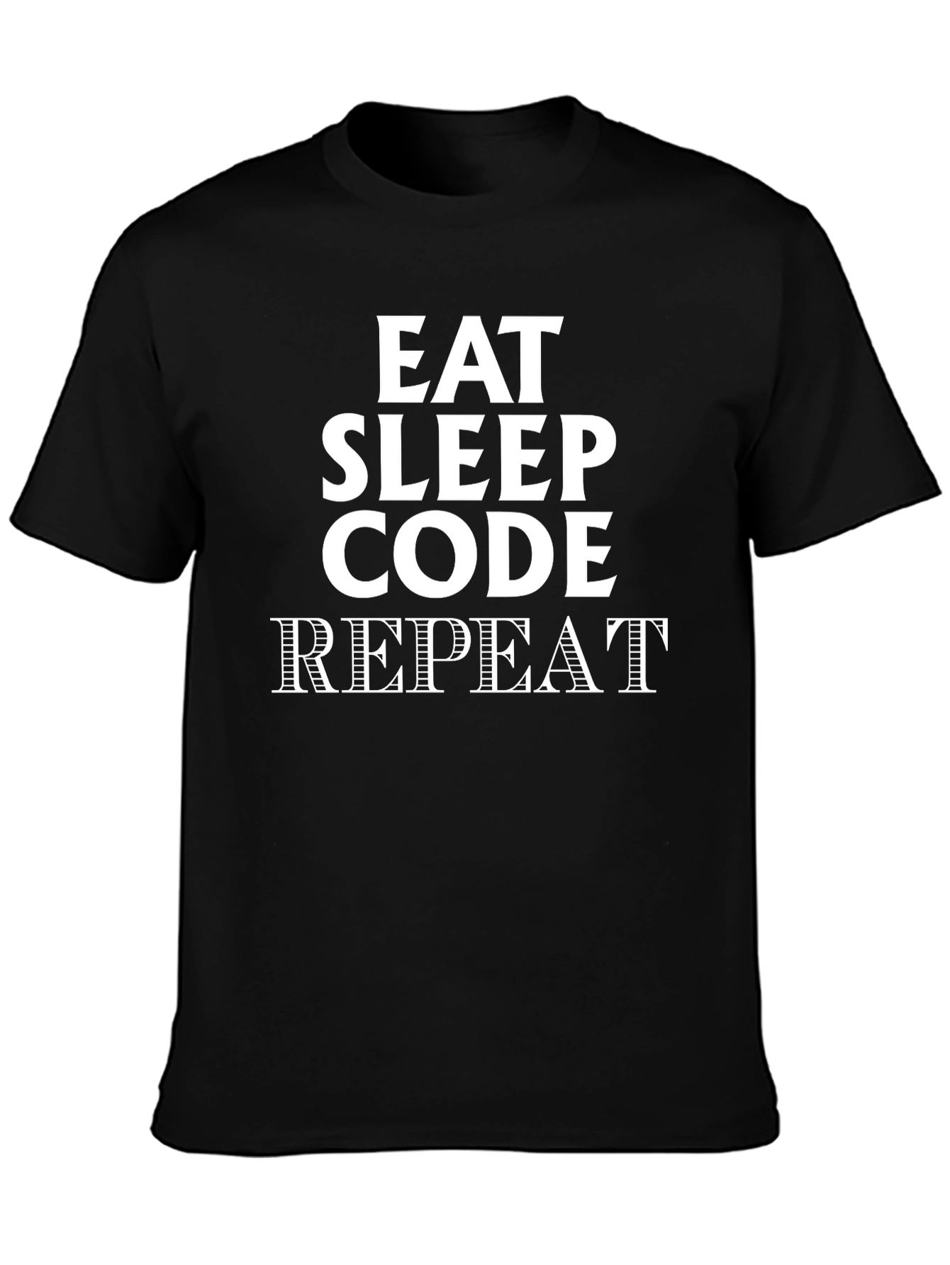 Eat Sleep Code Repeat Black T-Shirt
