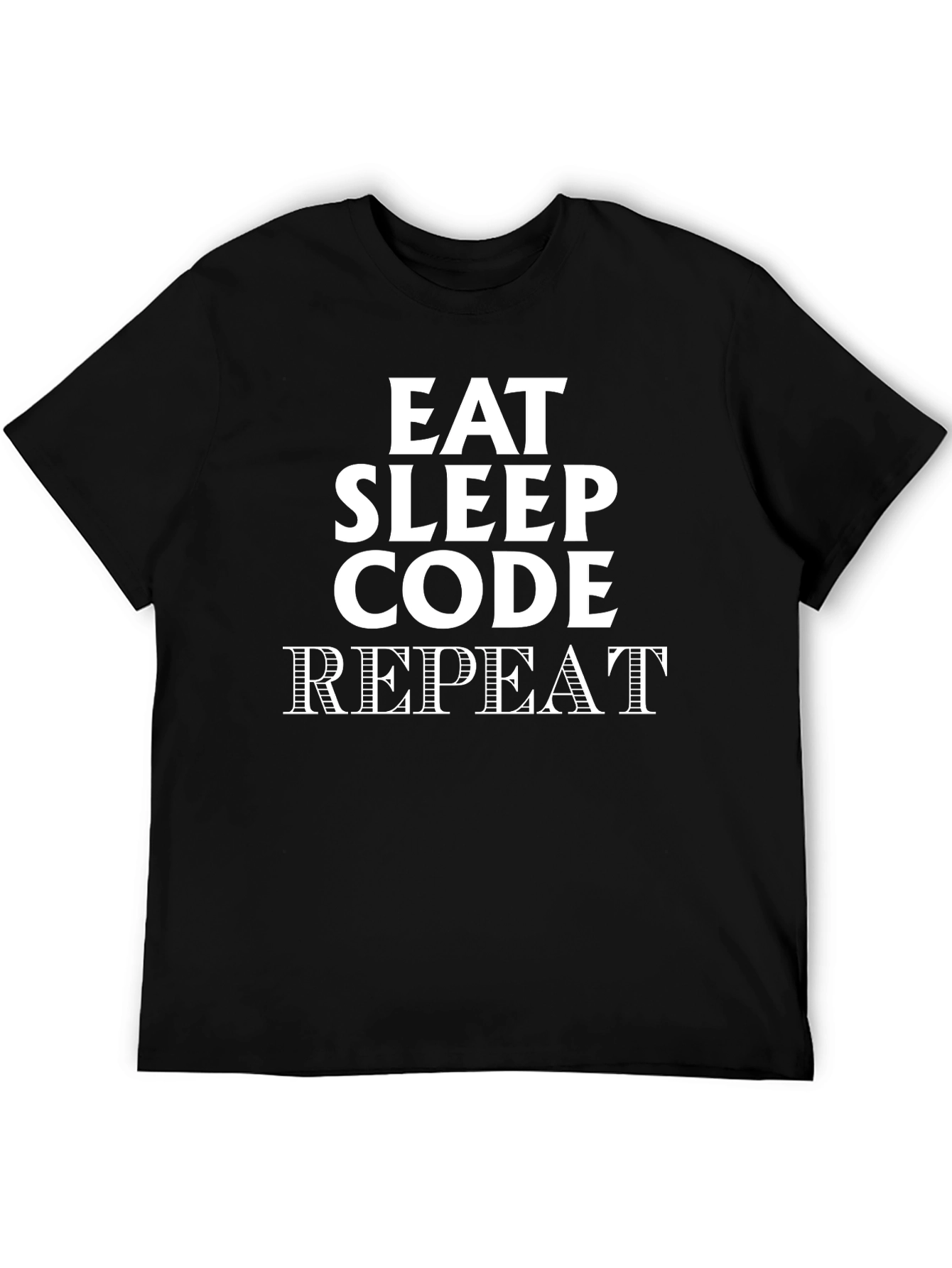 Eat Sleep Code Repeat Black T-Shirt