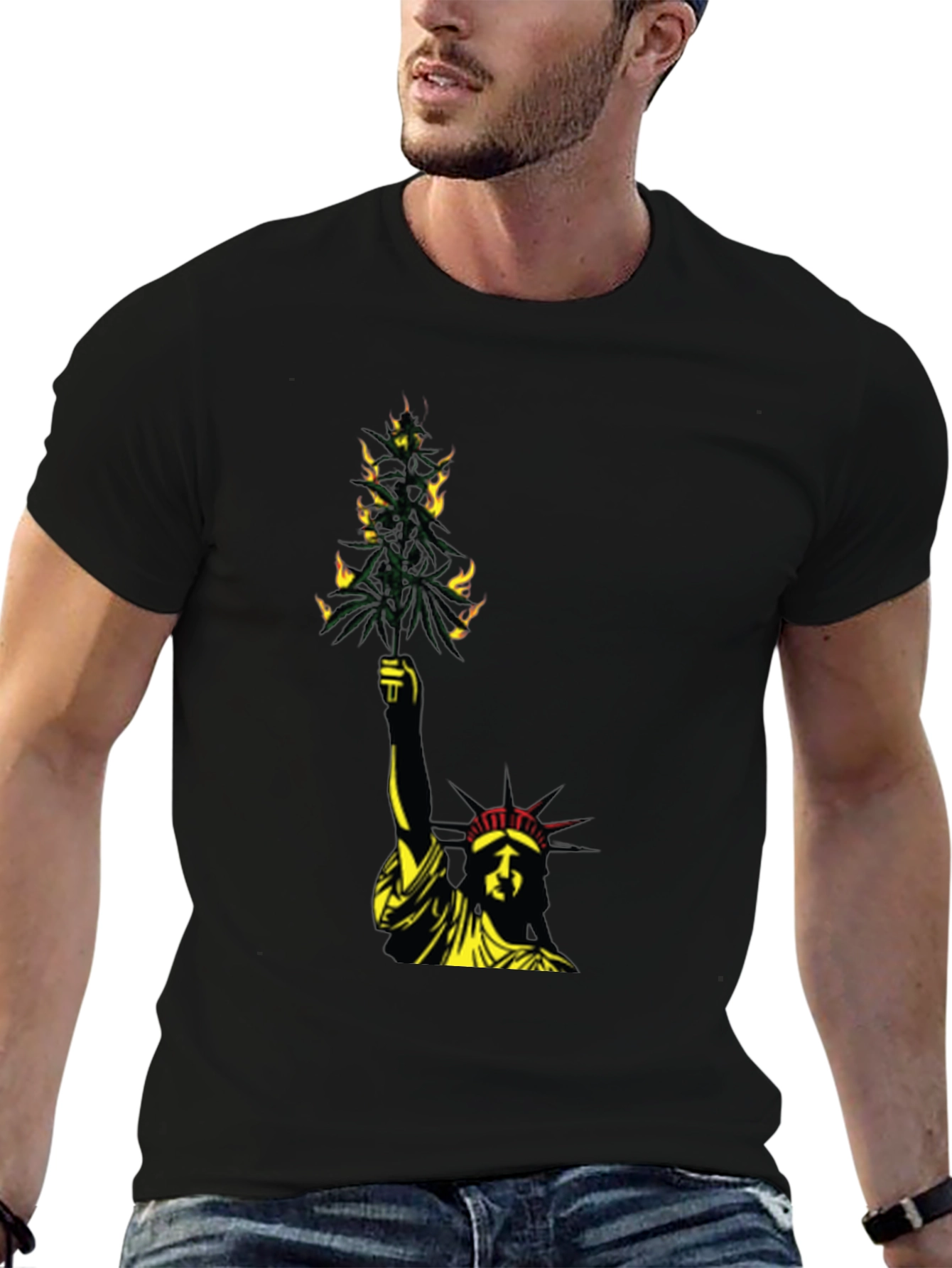 Liberty Blaze T-Shirt - Marijuana Design