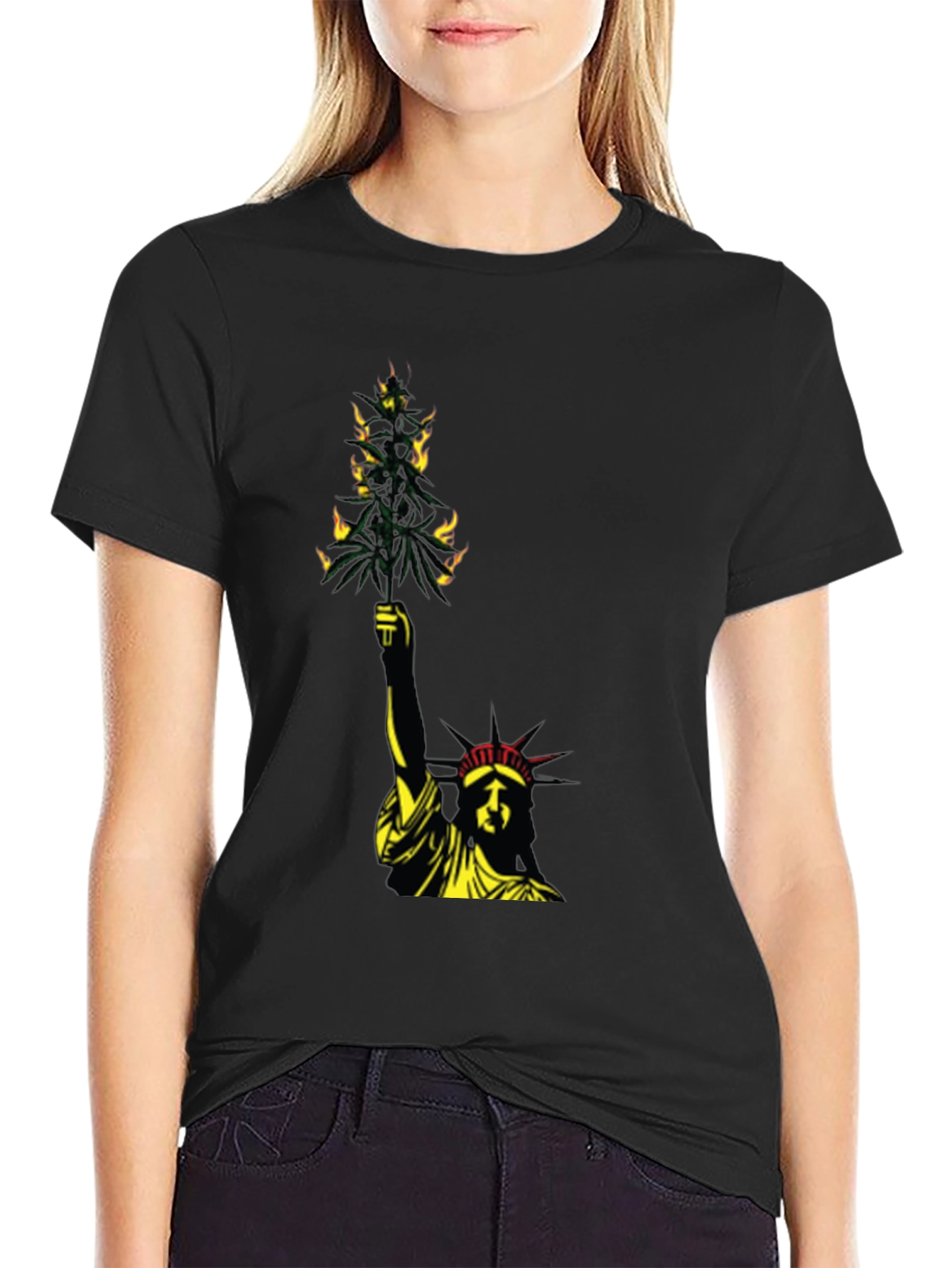 Liberty Blaze T-Shirt - Marijuana Design