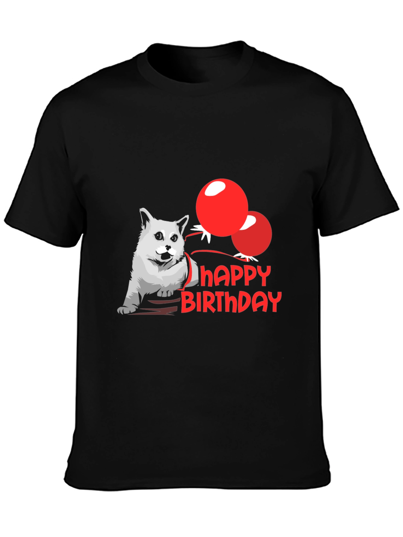 Cat Birthday T-Shirt - Cute Graphic Tee
